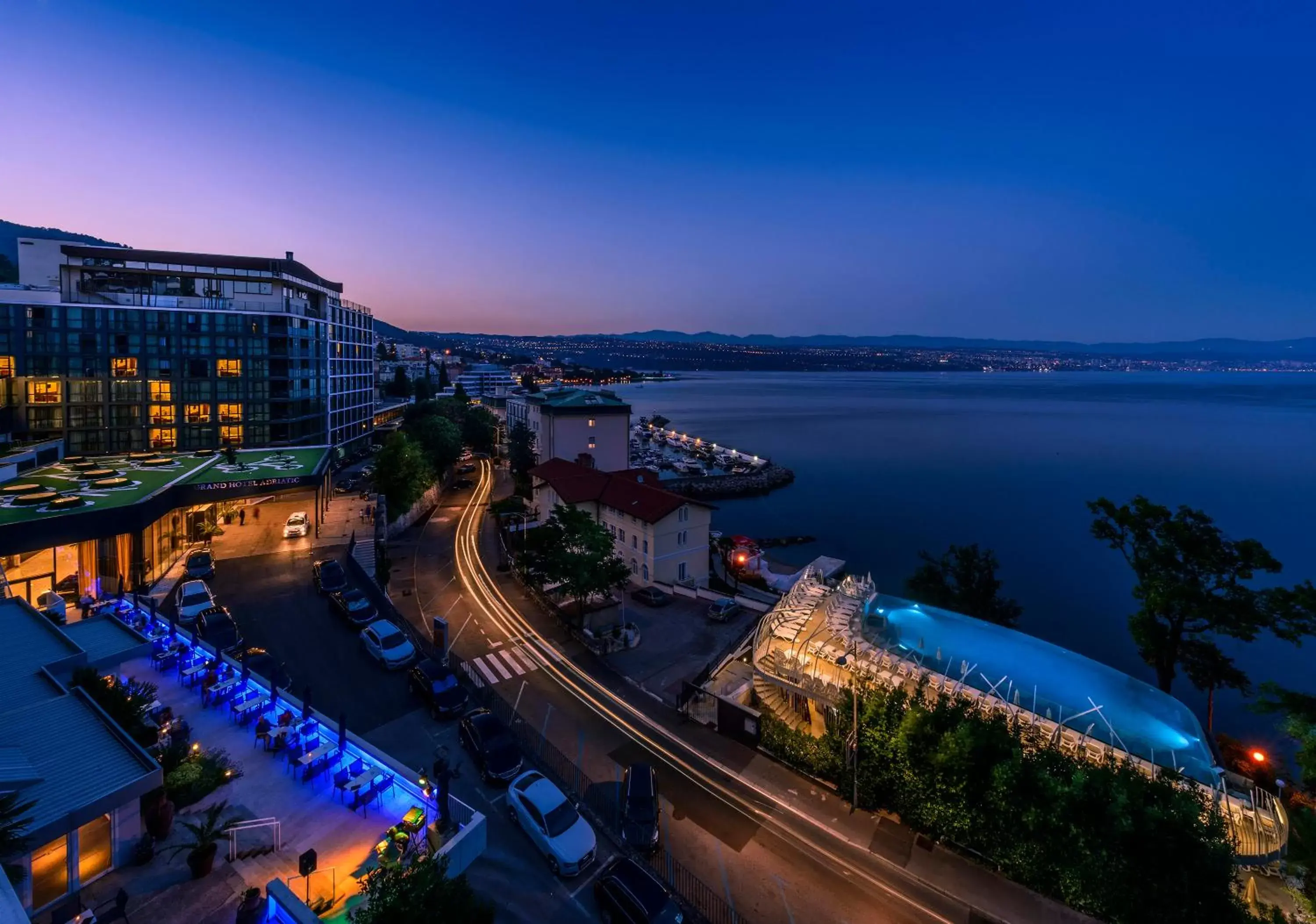 Night, Bird's-eye View in Grand Hotel Adriatic