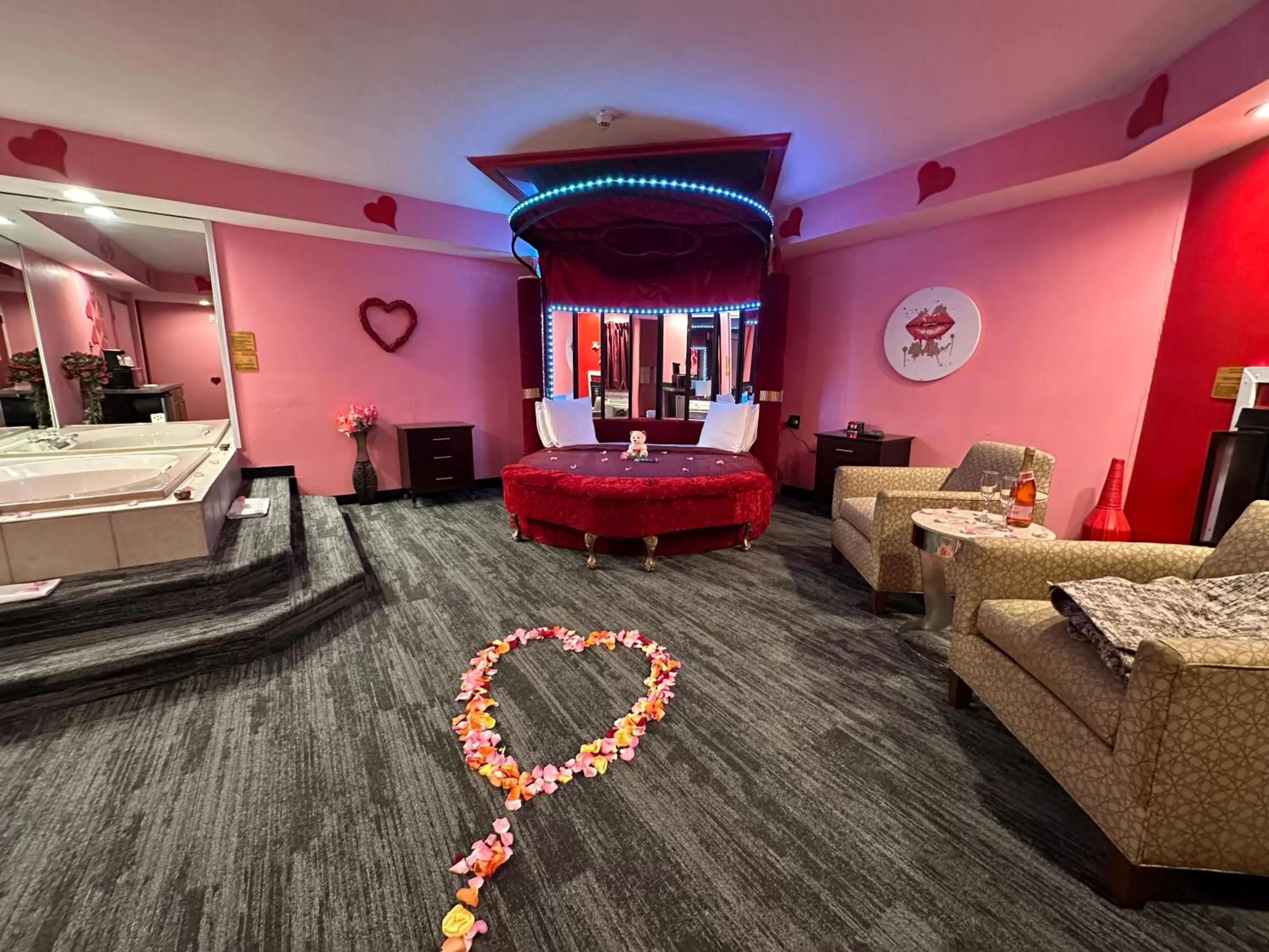 Bedroom, Bed in Inn of the Dove - Romantic Luxury Suites with Jacuzzi & Seasonal Fireplace at Harrisburg-Hershey-Philadelphia, PA