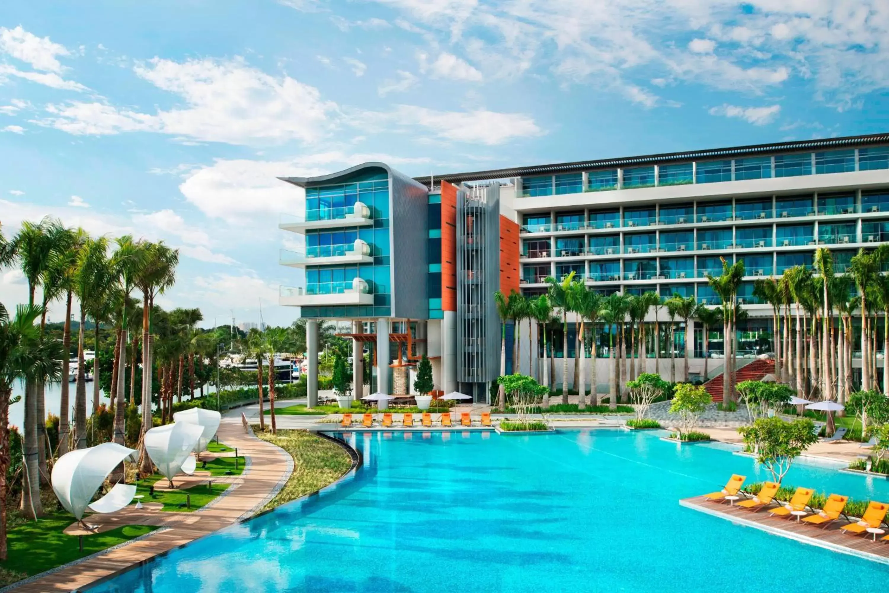 Swimming pool, Property Building in W Singapore - Sentosa Cove