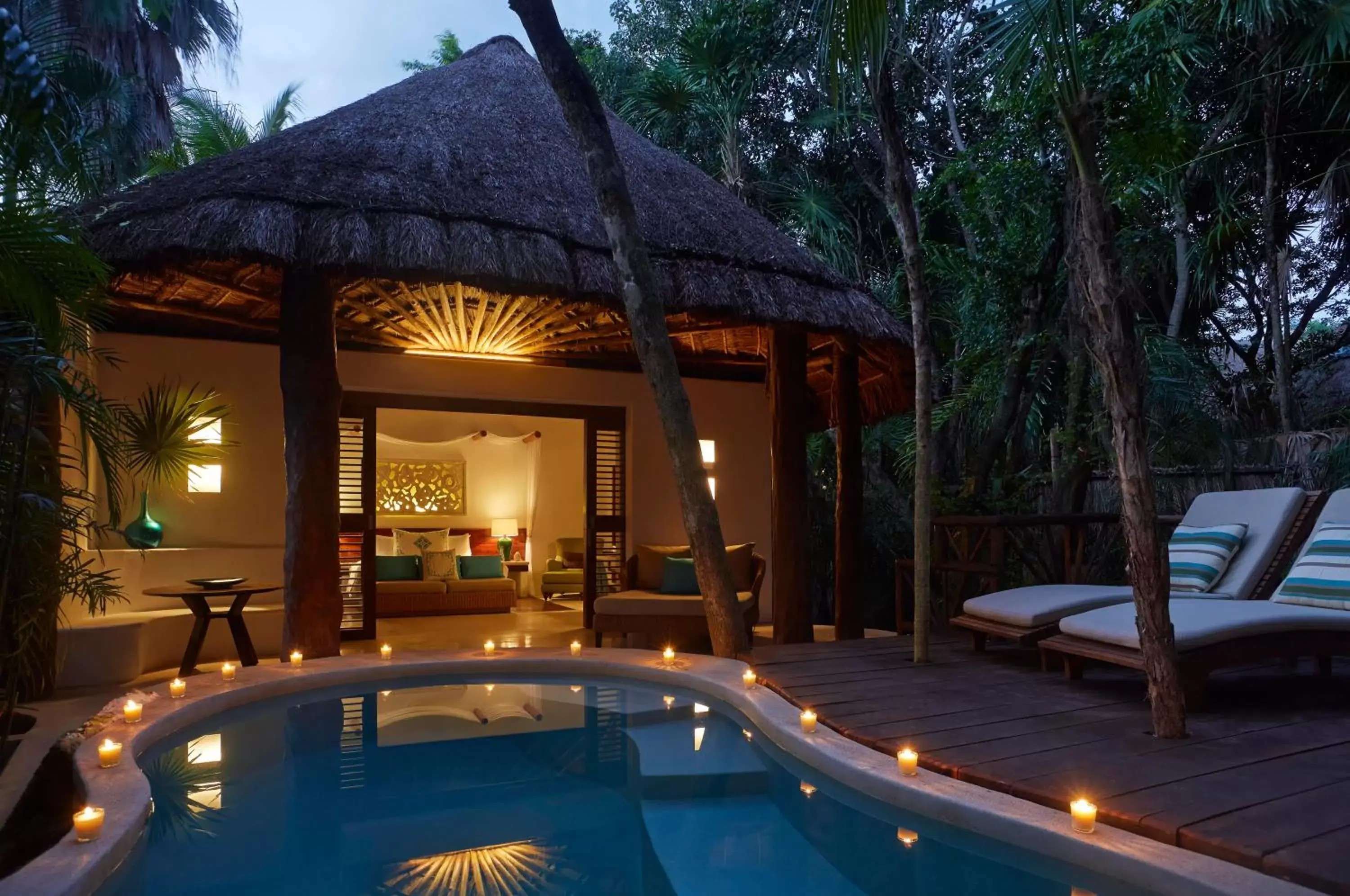 Balcony/Terrace, Swimming Pool in Viceroy Riviera Maya, a Luxury Villa Resort