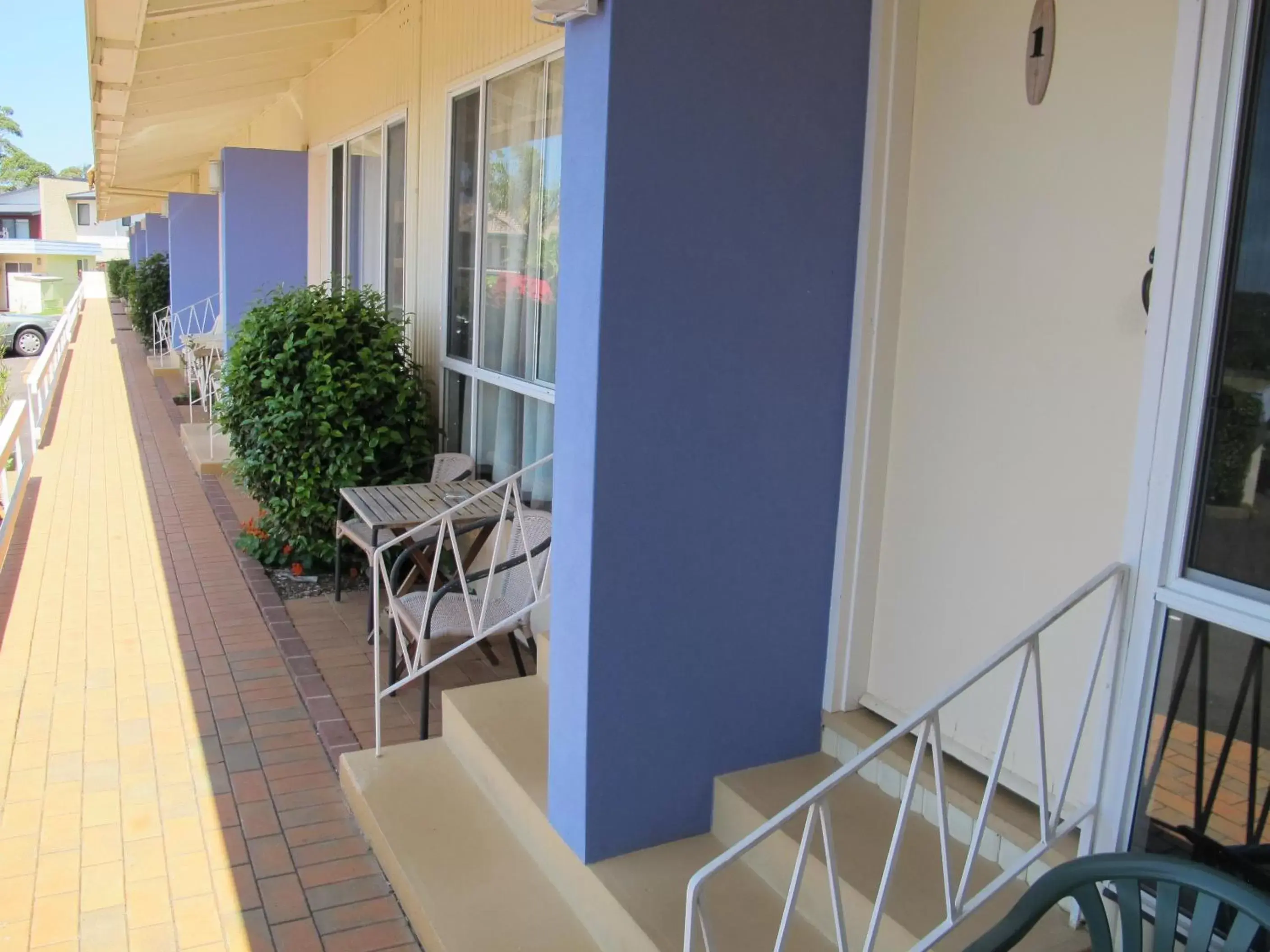 Facade/entrance, Balcony/Terrace in Merimbula Gardens Motel