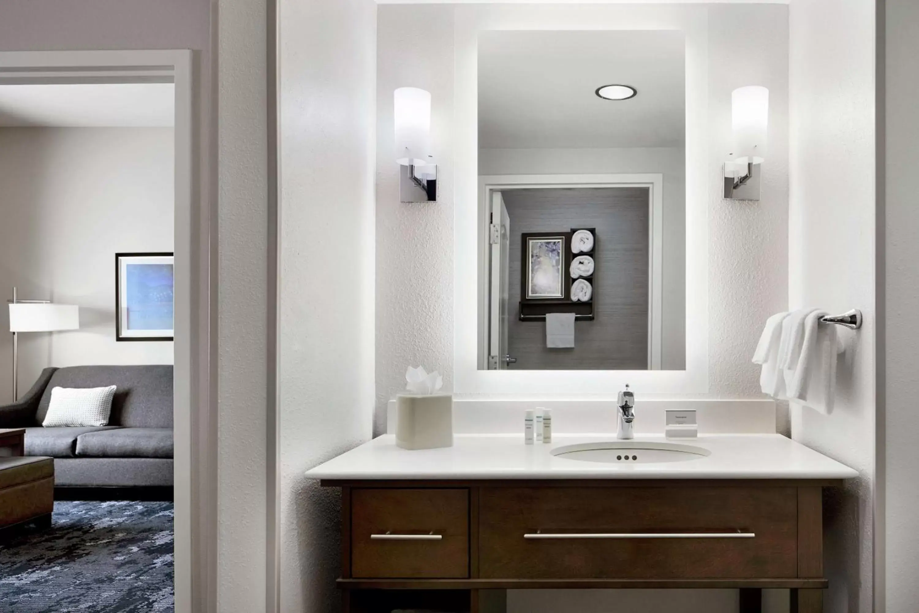 Bathroom in Homewood Suites Champaign-Urbana
