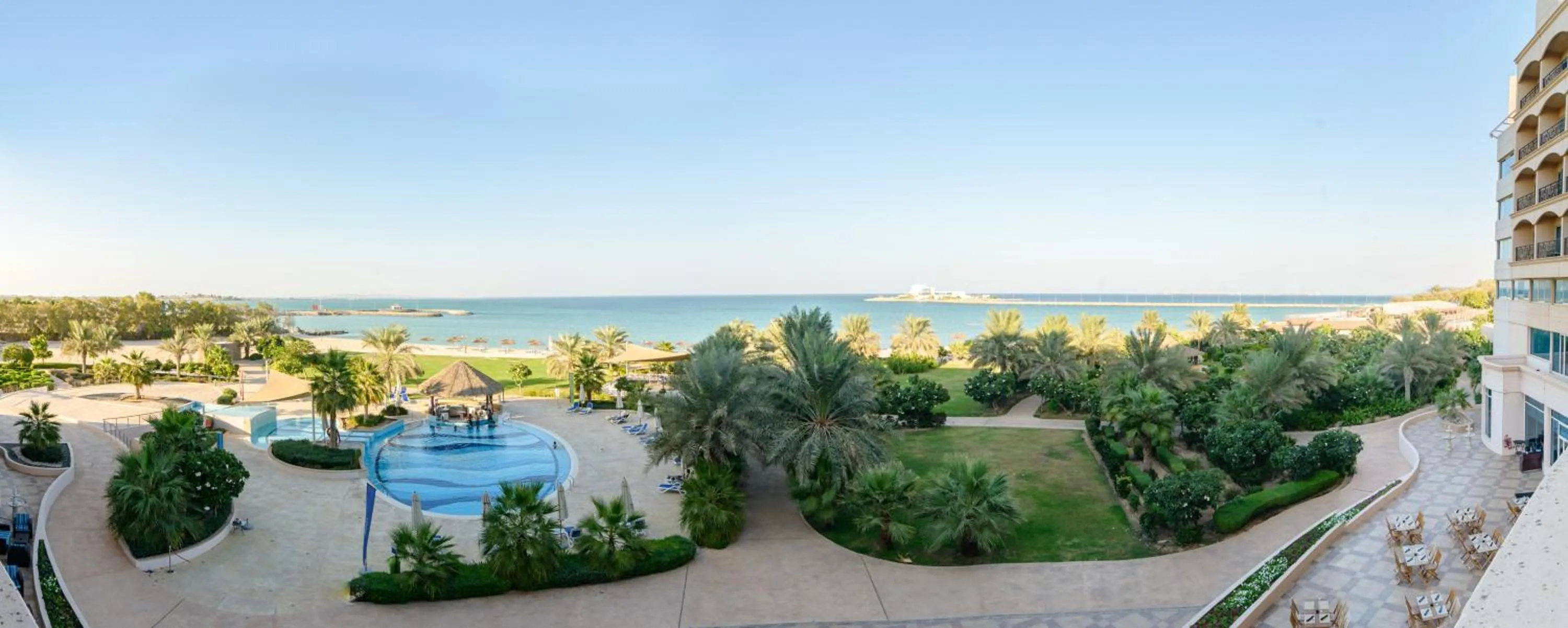 Pool view in Danat Jebel Dhanna Resort