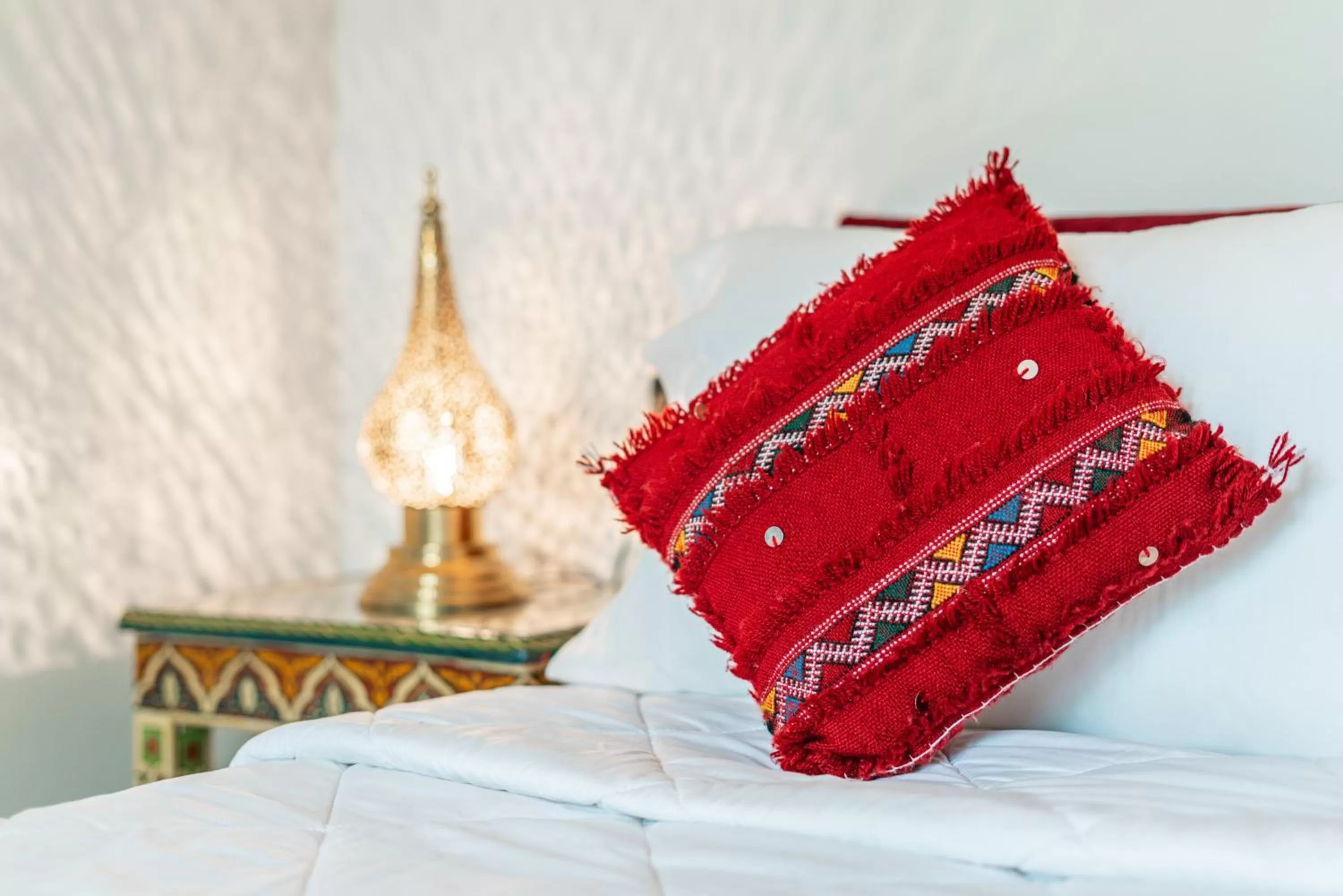 Decorative detail, Bed in Riad Taj Salma