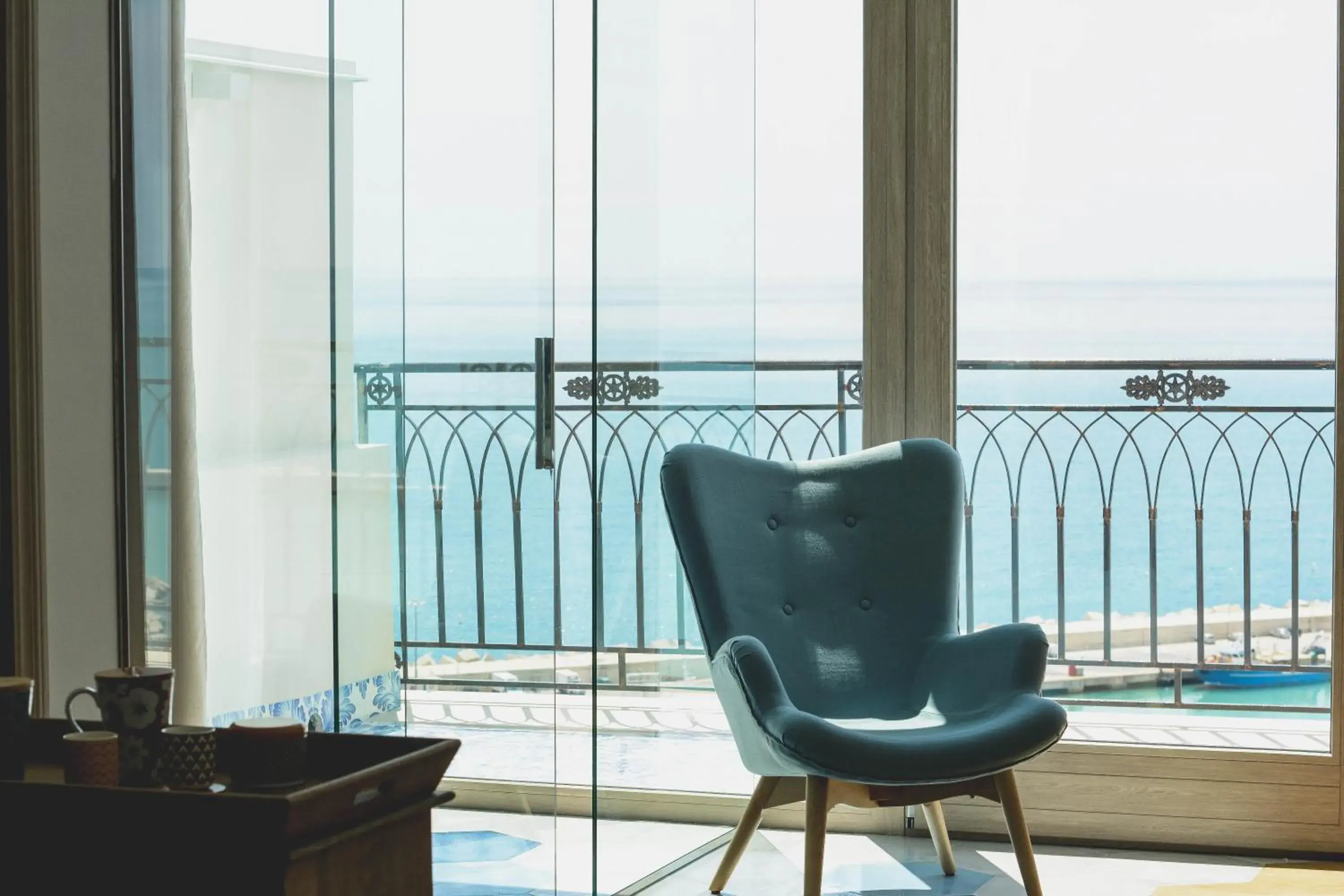 Living room, Sea View in domus maris relais boutique hotel