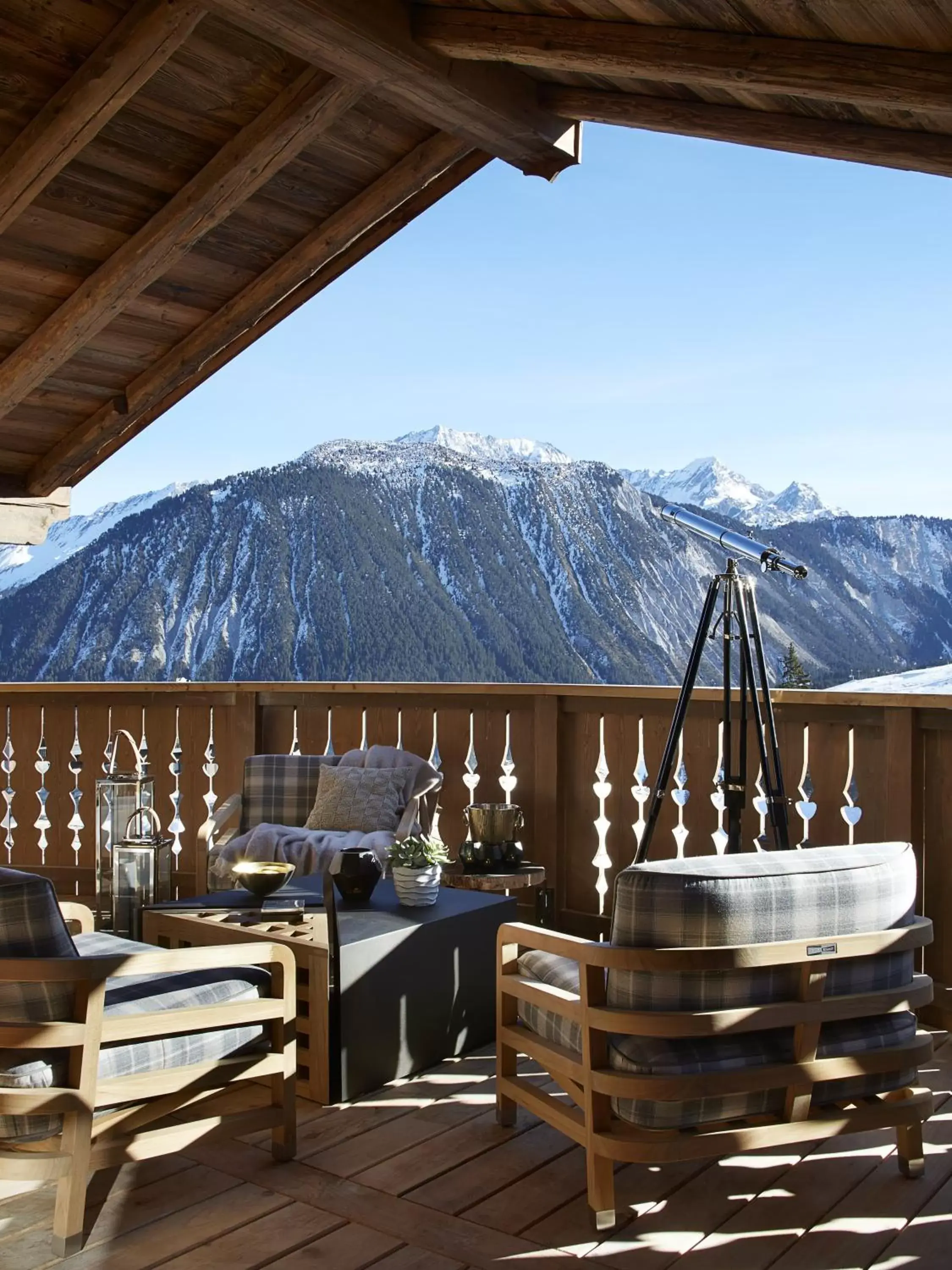 Balcony/Terrace, Restaurant/Places to Eat in Six Senses Residences & Spa Courchevel