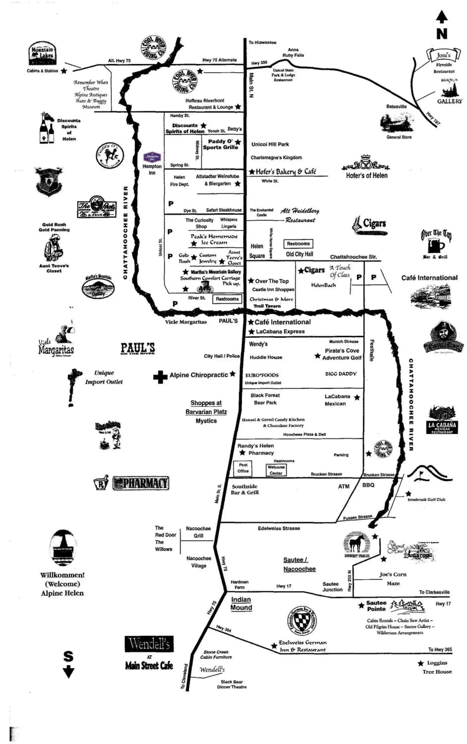 Restaurant/places to eat, Floor Plan in Hampton Inn Helen