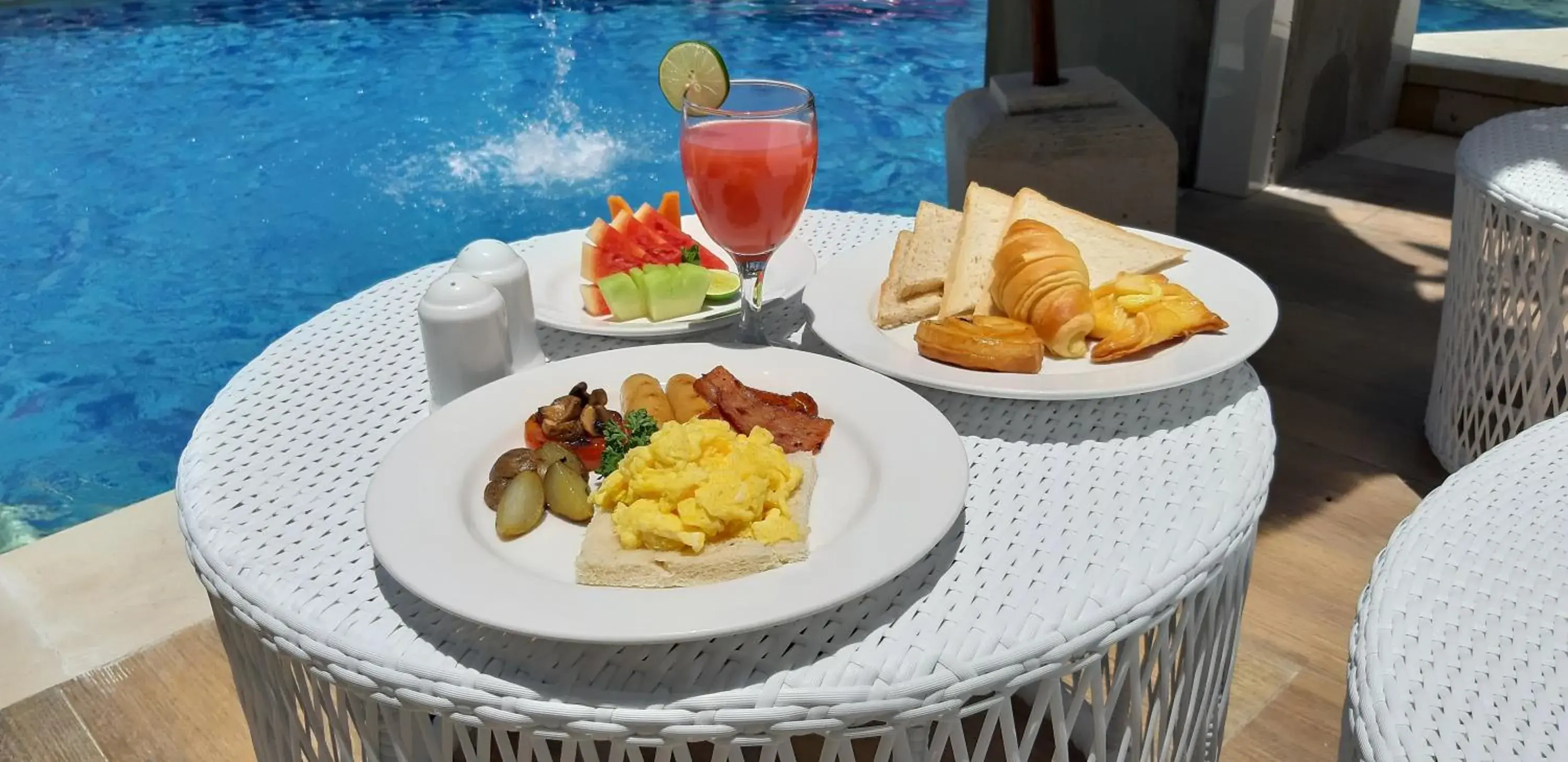 Breakfast in 18 Suite Villa Loft at Kuta