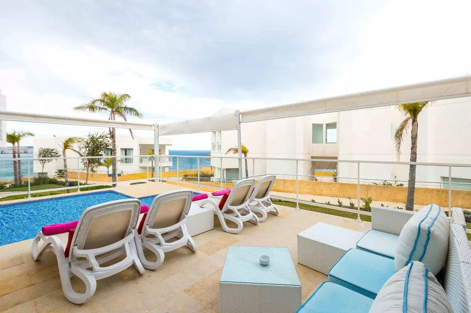 Patio, Swimming Pool in Hotel Farah Tanger