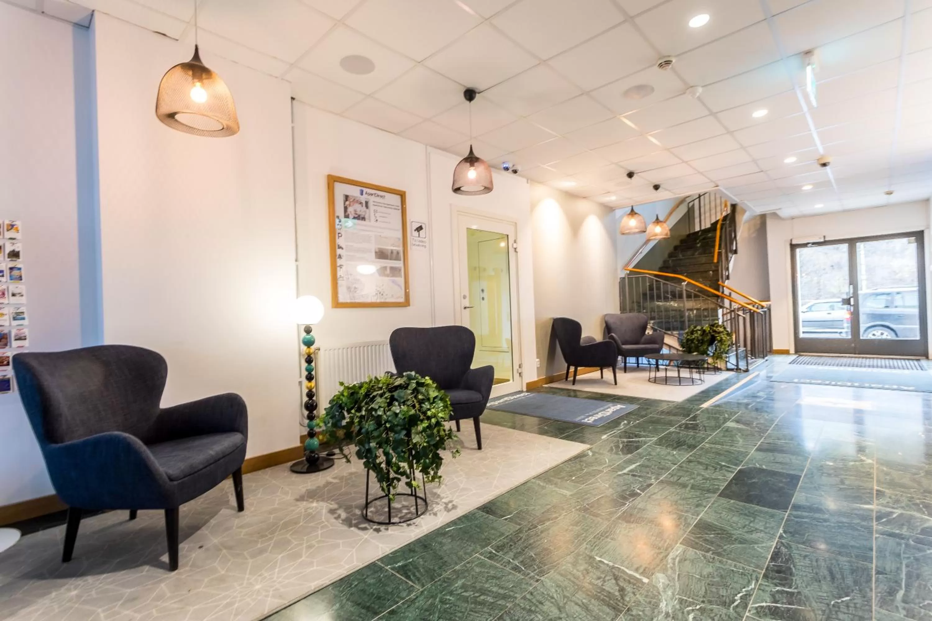 Lobby or reception in ApartDirect Hammarby Sjöstad