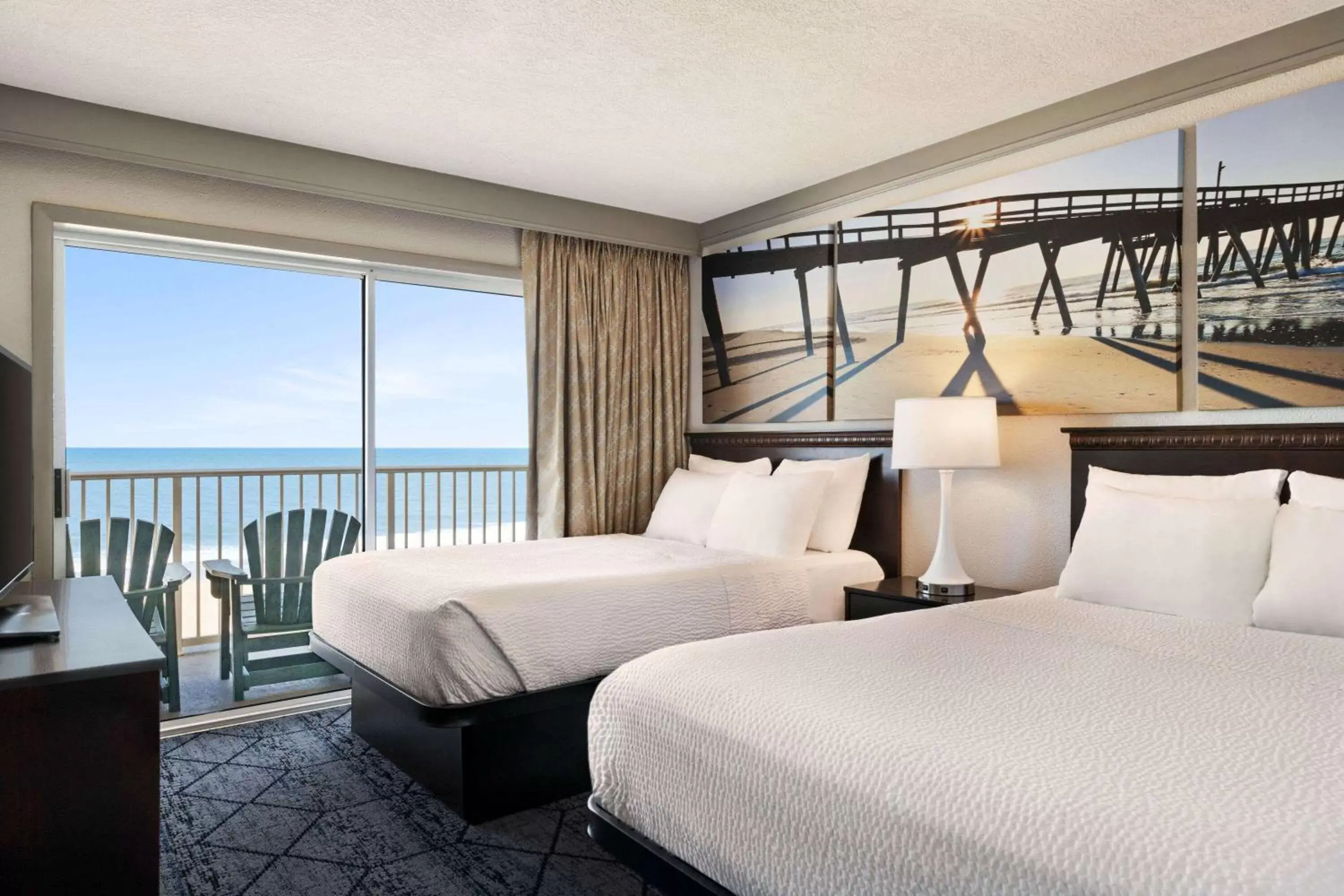 Bed, Sea View in Days Inn by Wyndham Ocean City Oceanfront
