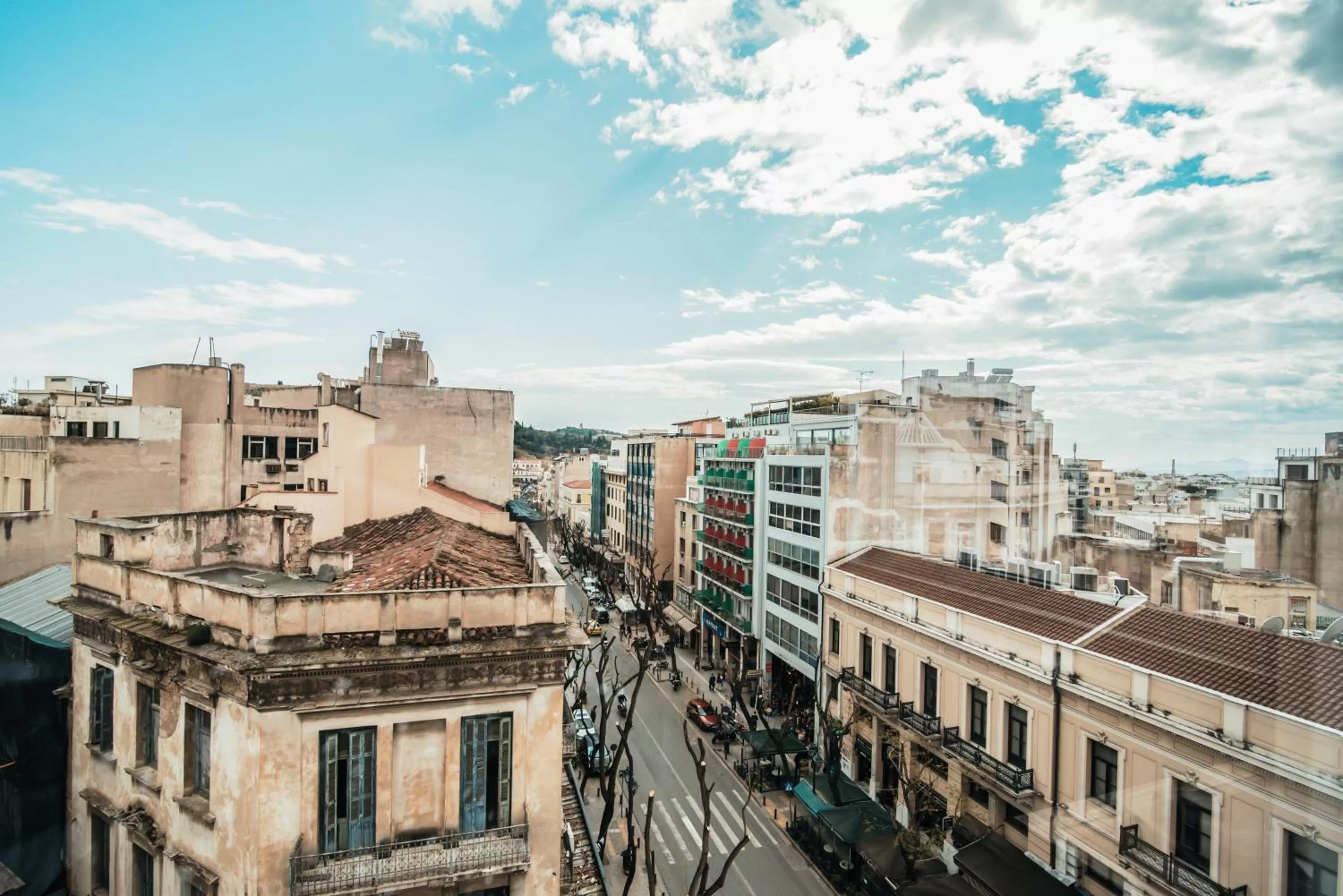 City view in AthinA STREETAPARTMENTS