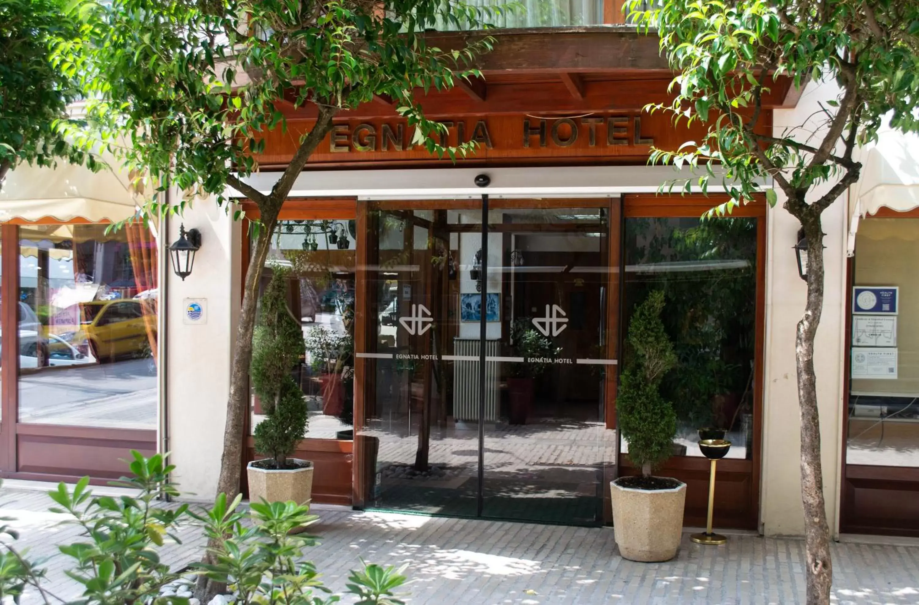 Facade/entrance in Egnatia Hotel