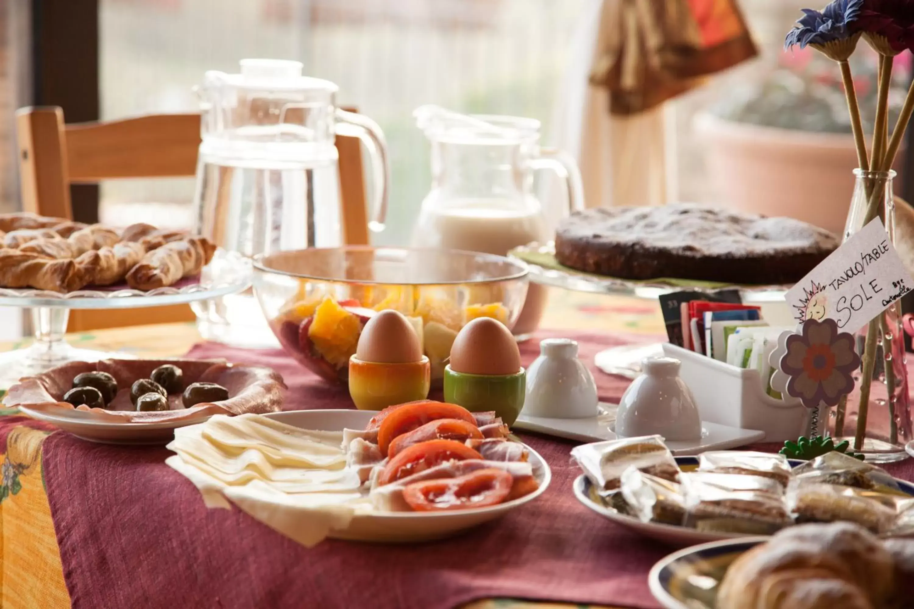 Food close-up, Breakfast in B&B Villa del Sole Relais