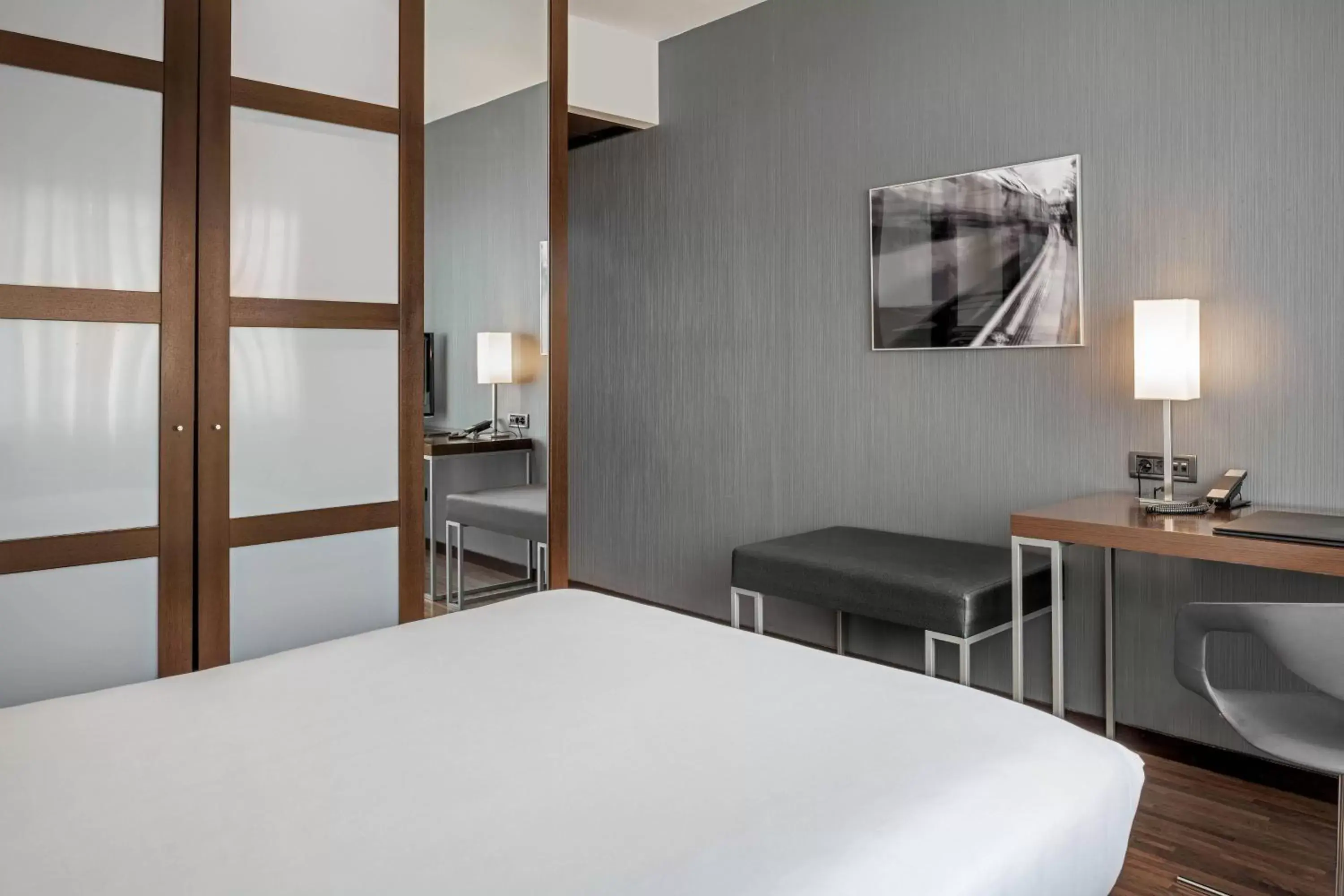 Photo of the whole room, Bed in AC Hotel San Sebastián de los Reyes by Marriott