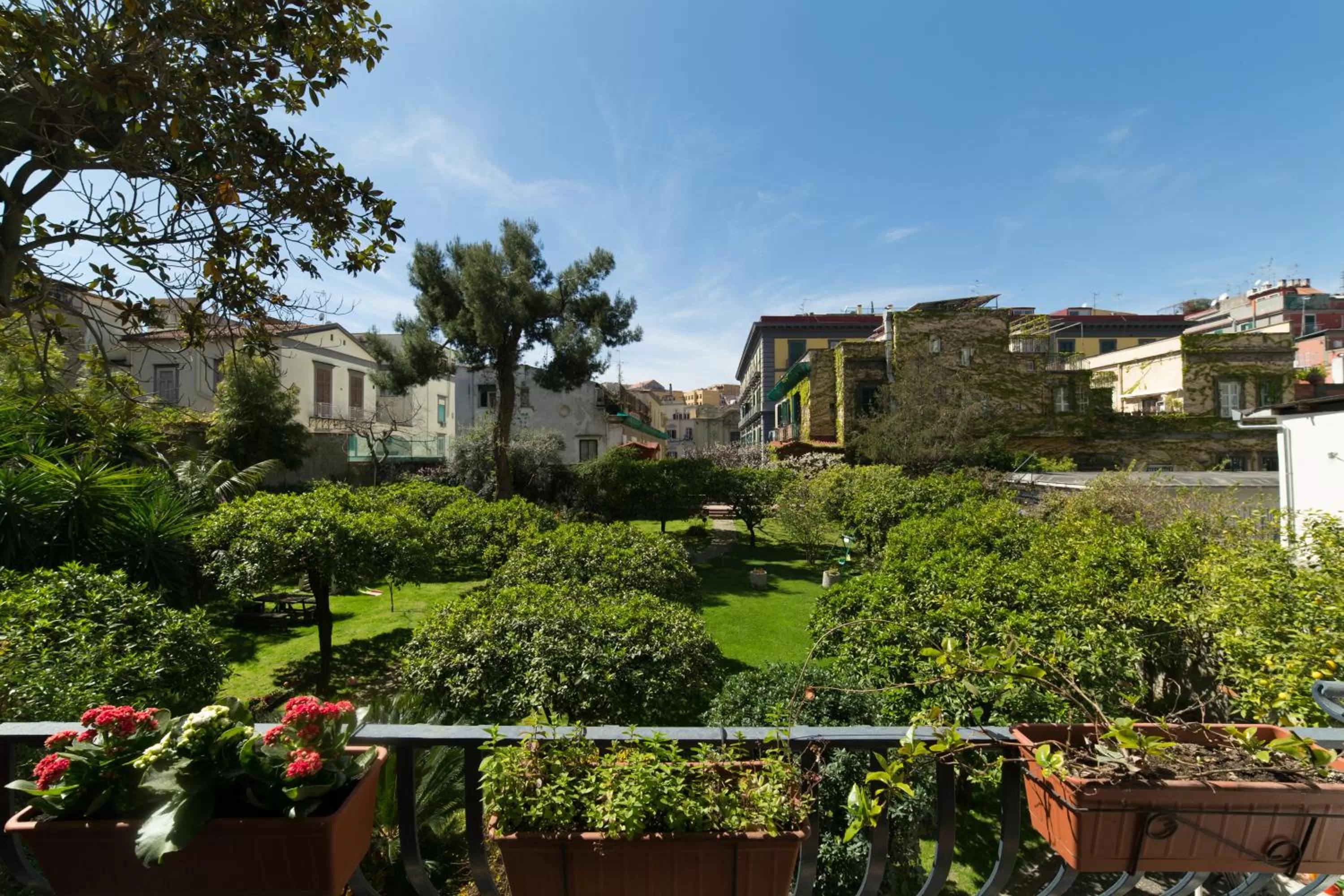 Garden view in The Bellini House by House In Naples