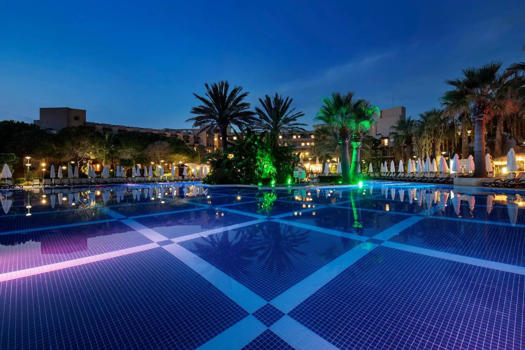 Night, Swimming Pool in Crystal Tat Beach Golf Resort & Spa - Ultimate All Inclusive