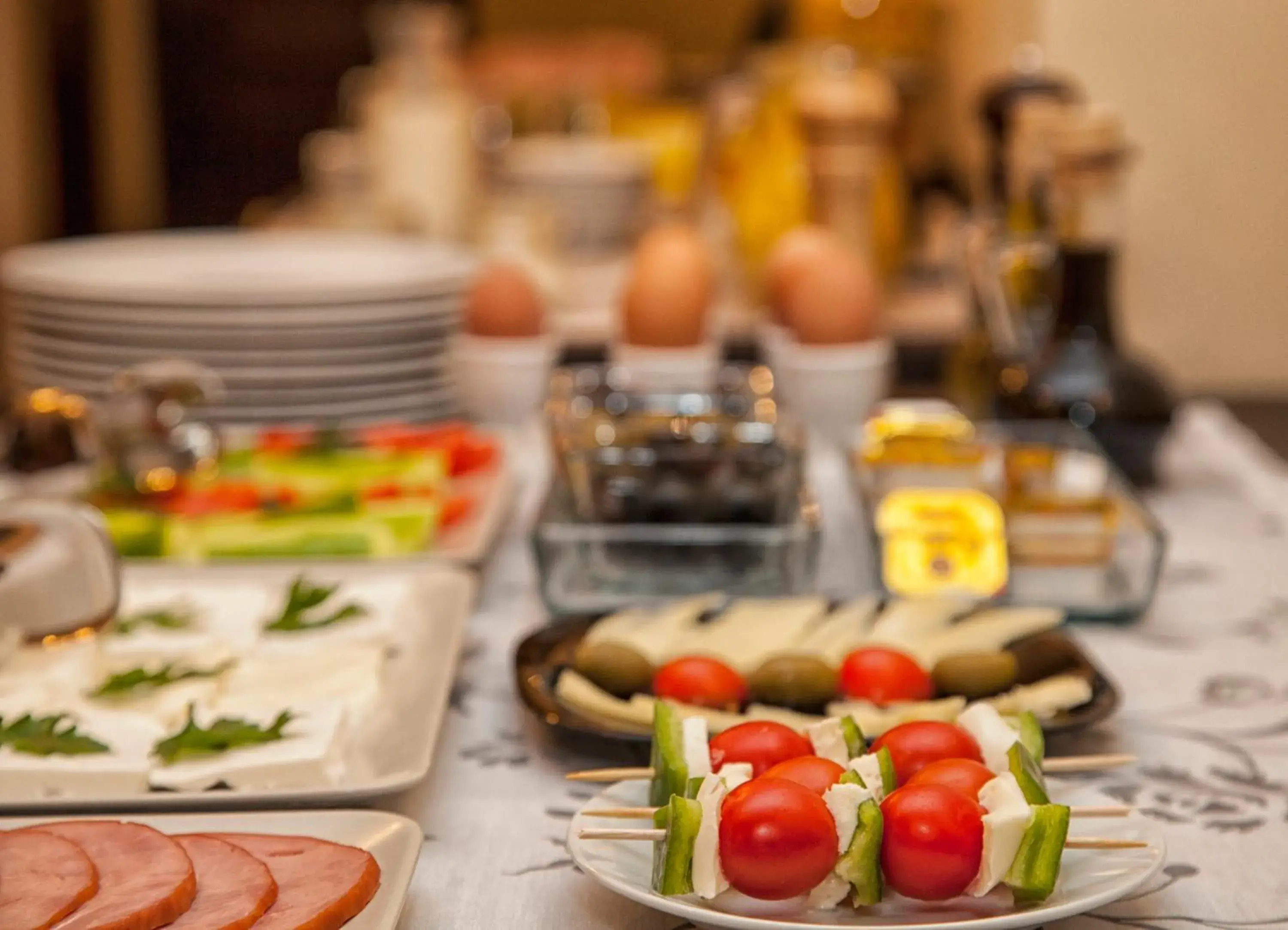 Buffet breakfast, Food in Hotel Evmolpia
