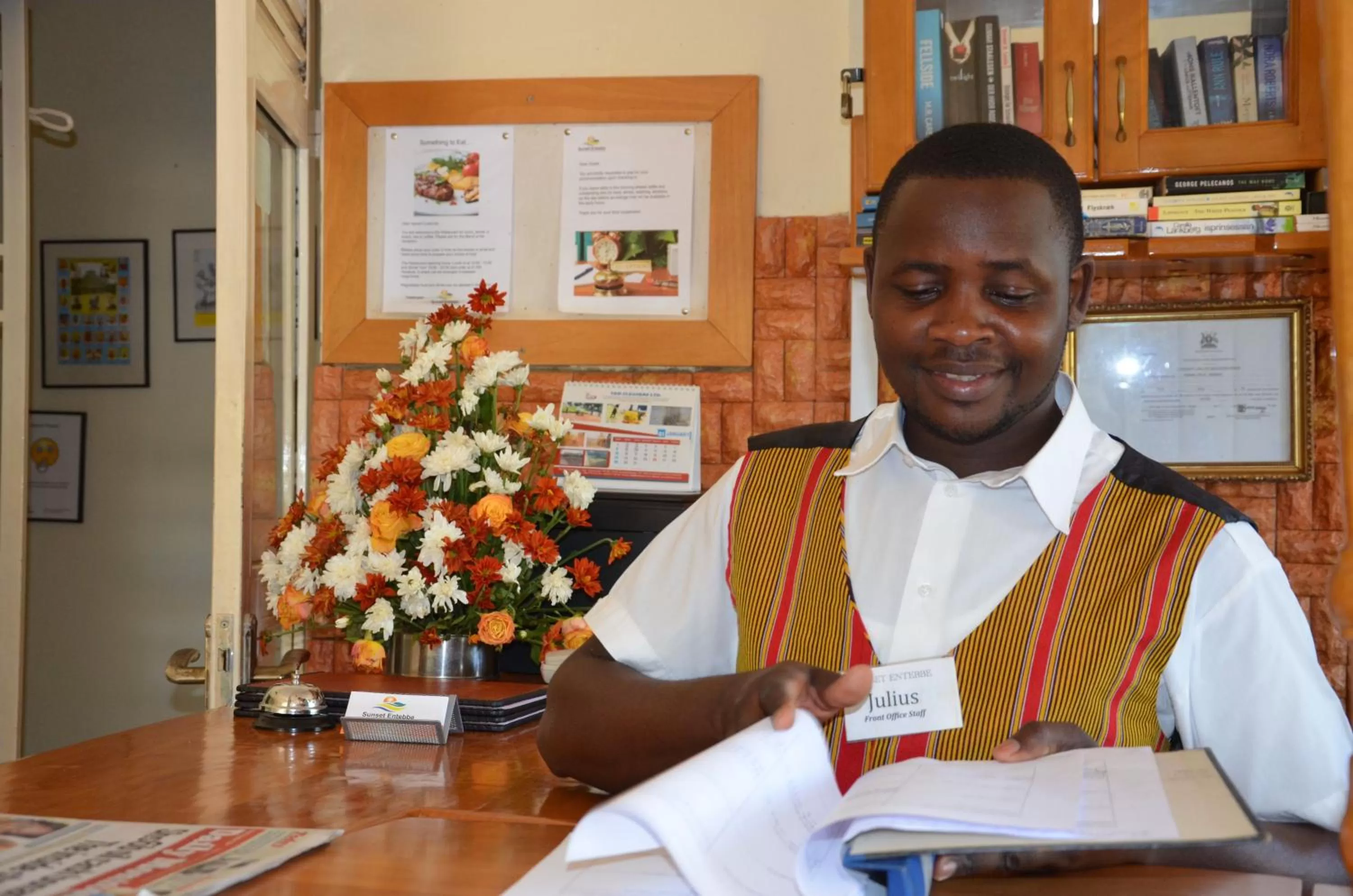Staff in Sunset Hotel Entebbe