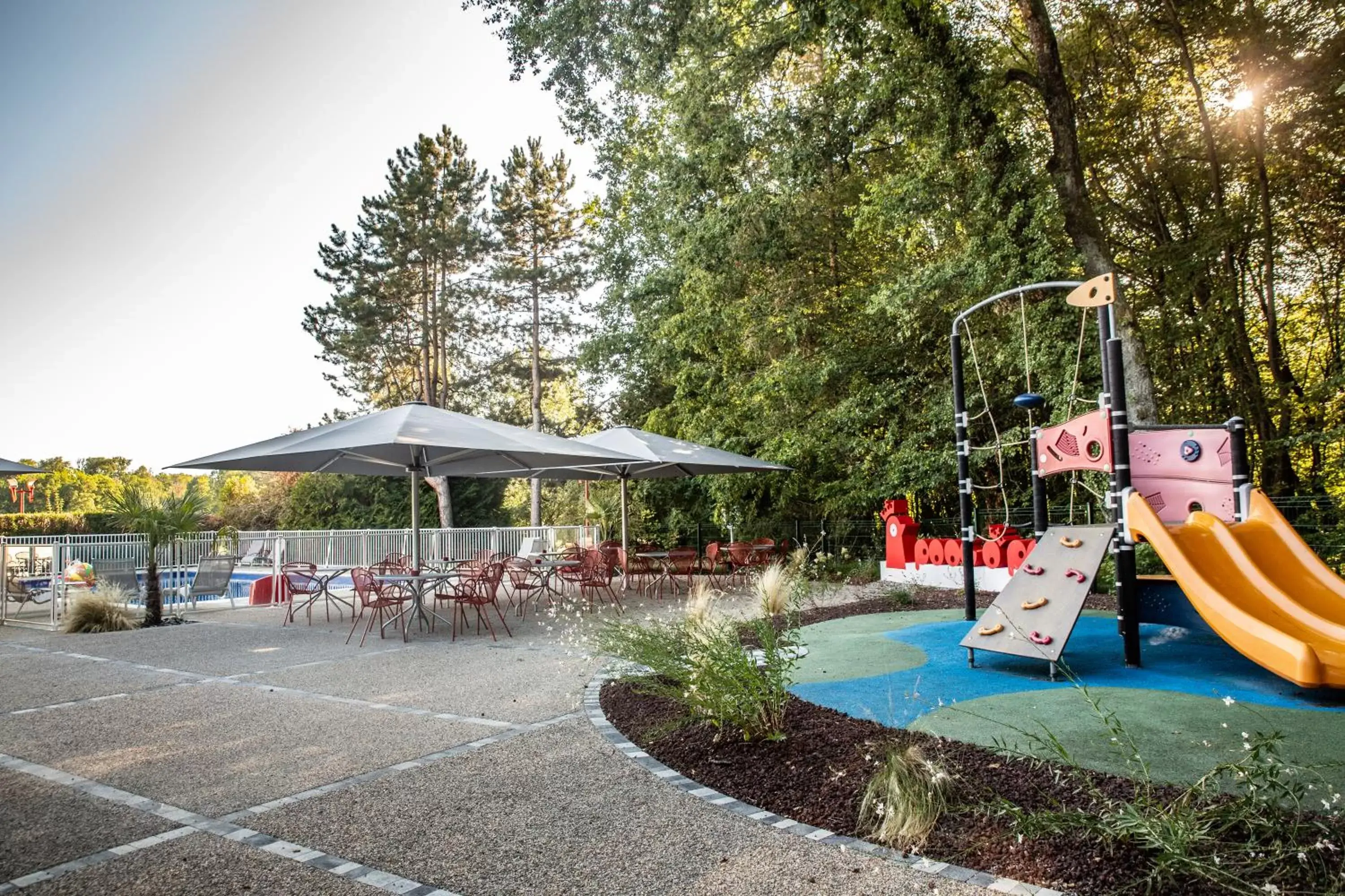 Children play ground, Swimming Pool in Kyriad Montchanin le Creusot