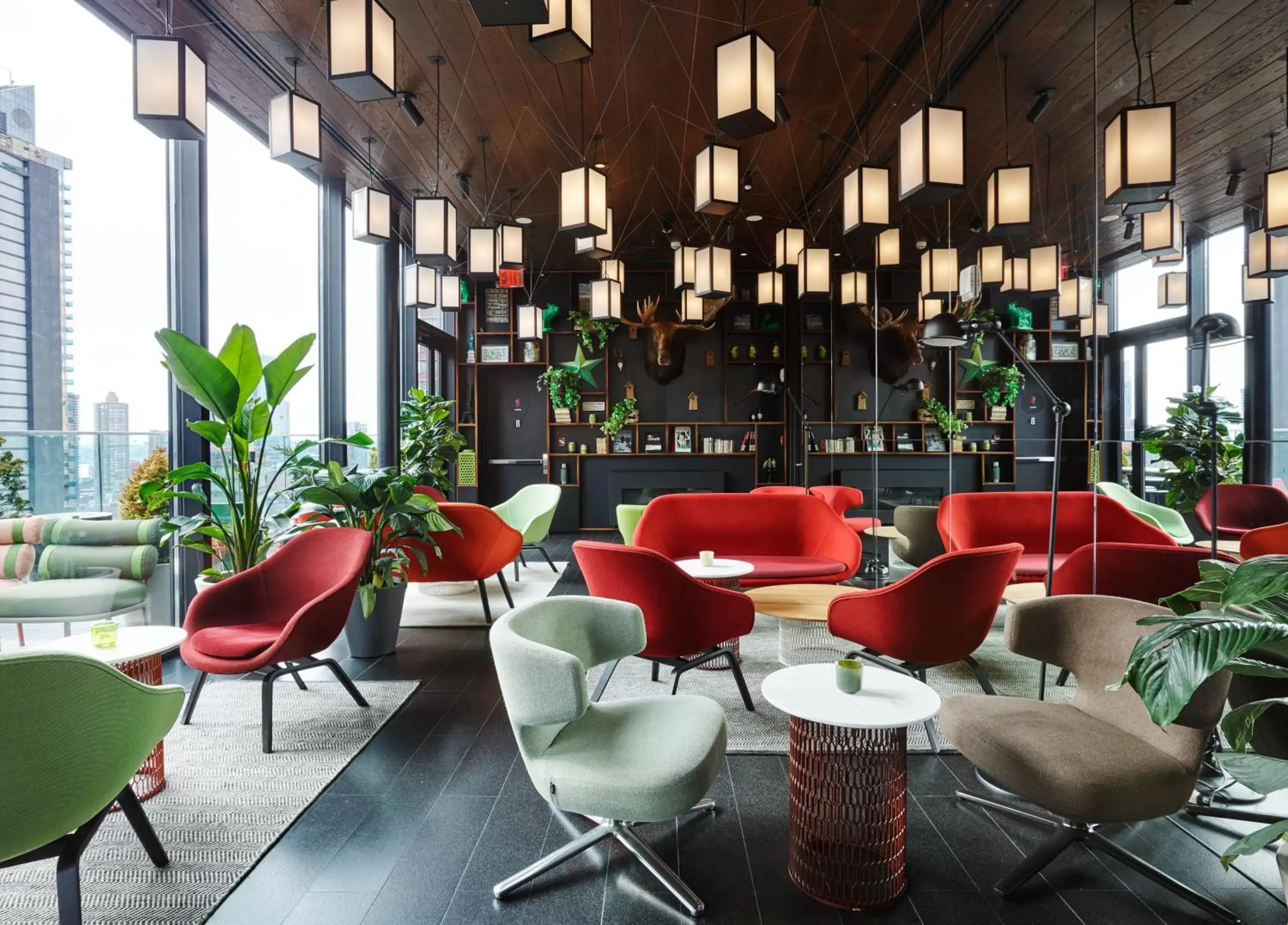 Lounge or bar in citizenM New York Times Square Lounge or bar in citizenM New York Times Square