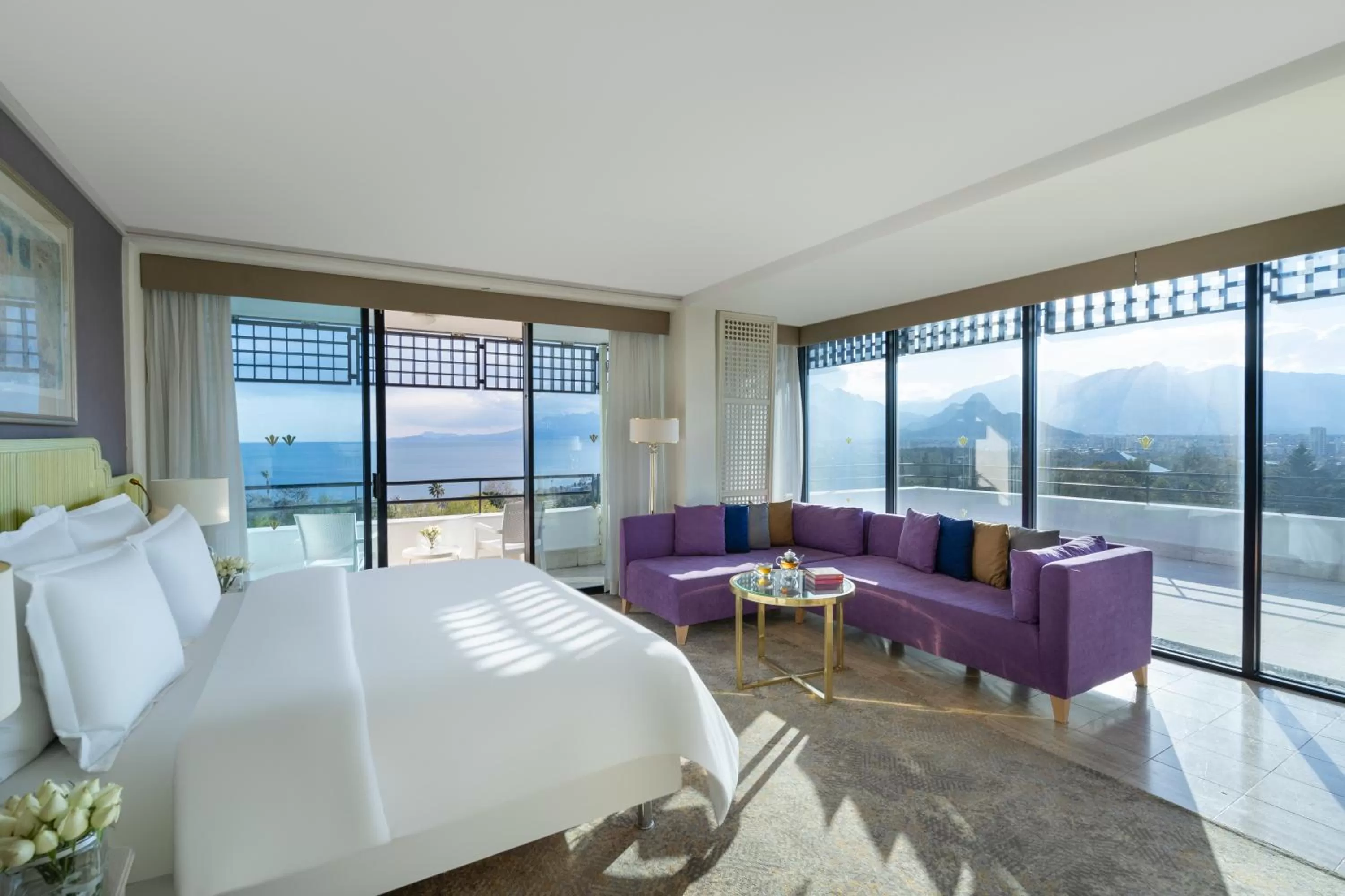View (from property/room), Bed in Rixos Downtown Antalya - The Land Of Legends Access