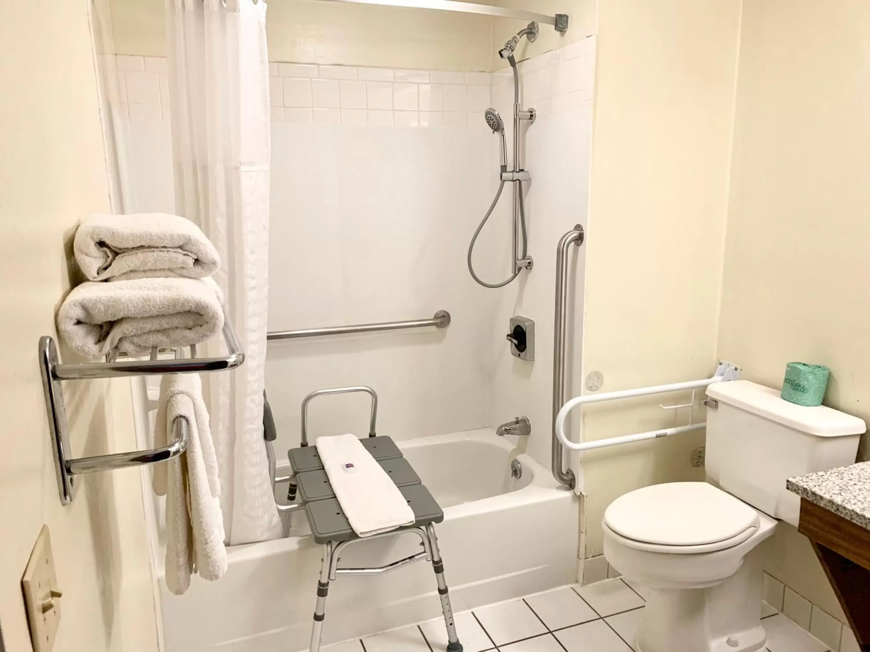 Shower, Bathroom in Motel 6 McGraw, NY - Cortland