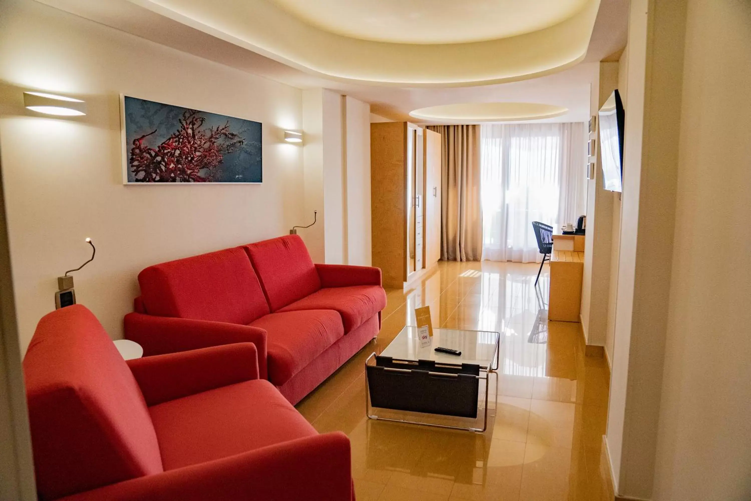 TV and multimedia, Seating Area in Taormina Panoramic Hotel