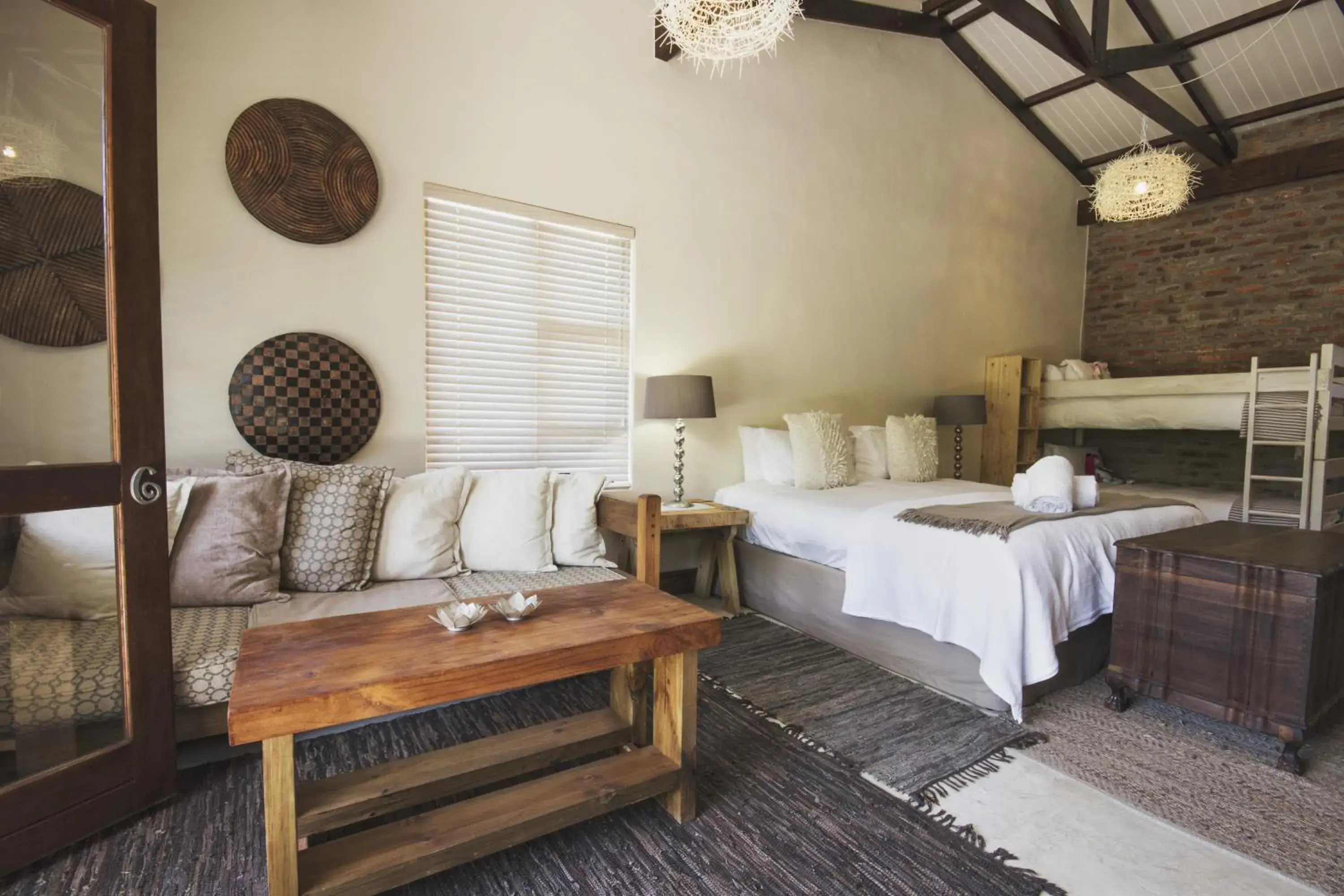 Seating area, Bed in A Hilltop Country Retreat