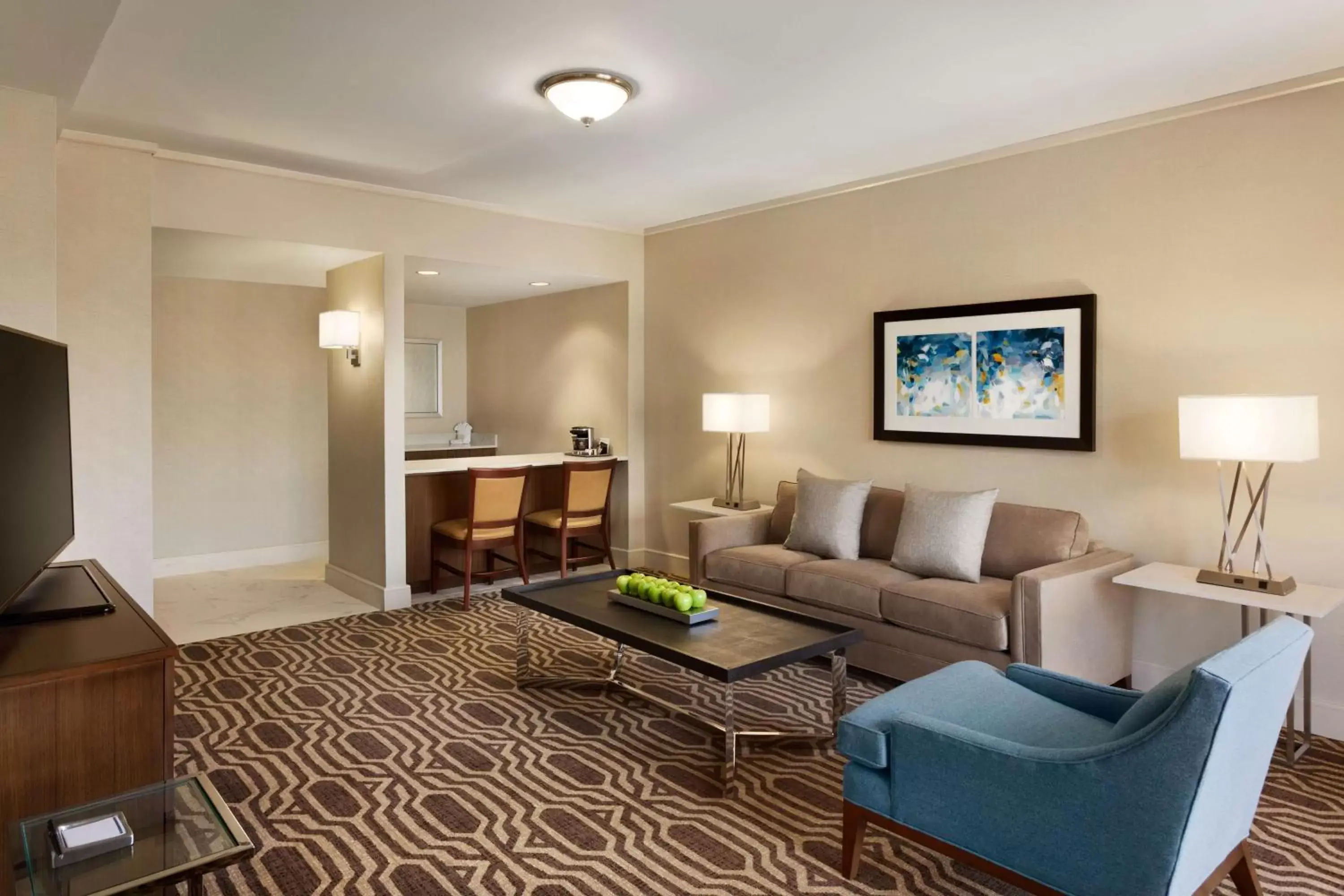 Bedroom, Seating Area in Hilton Boston Dedham