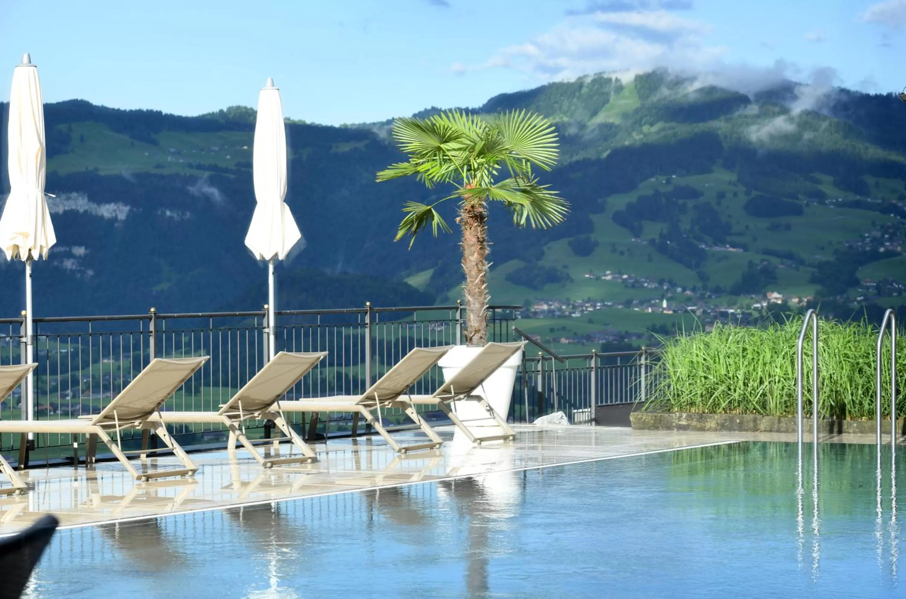 Pool view in Hotel St Hubertus
