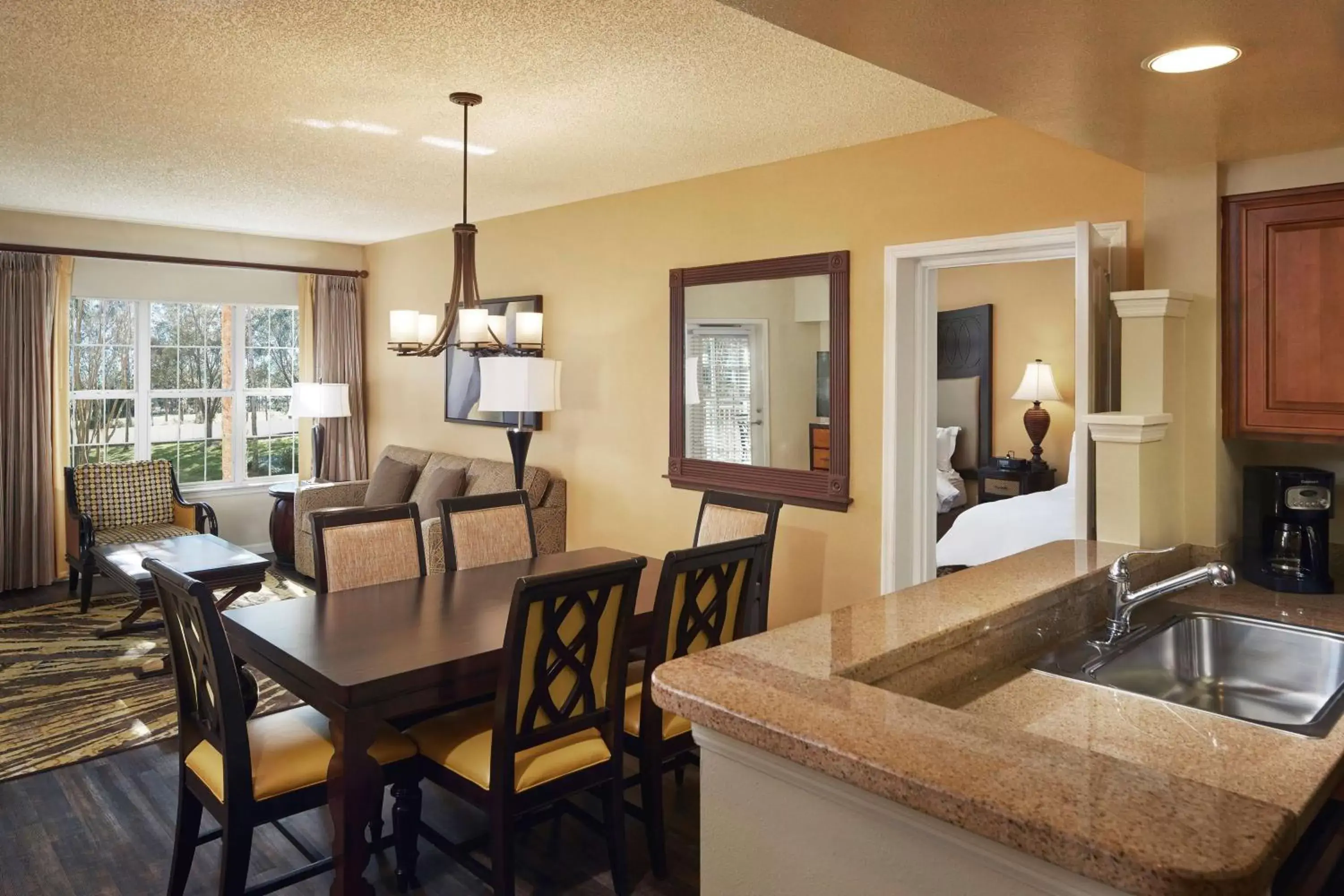 Living room in Hilton Grand Vacations Club SeaWorld Orlando