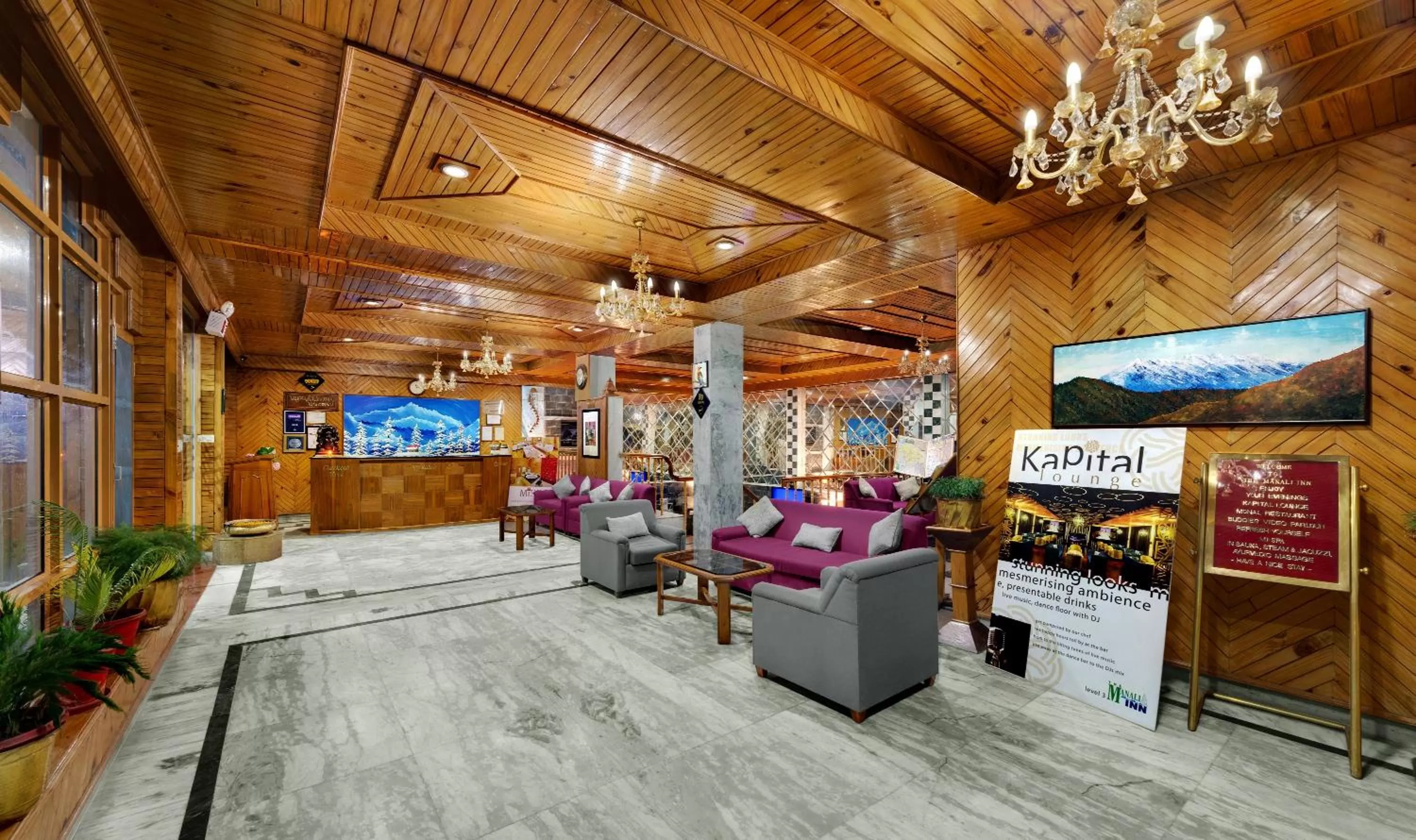 Lobby or reception in Bravia Hotel Manali Inn