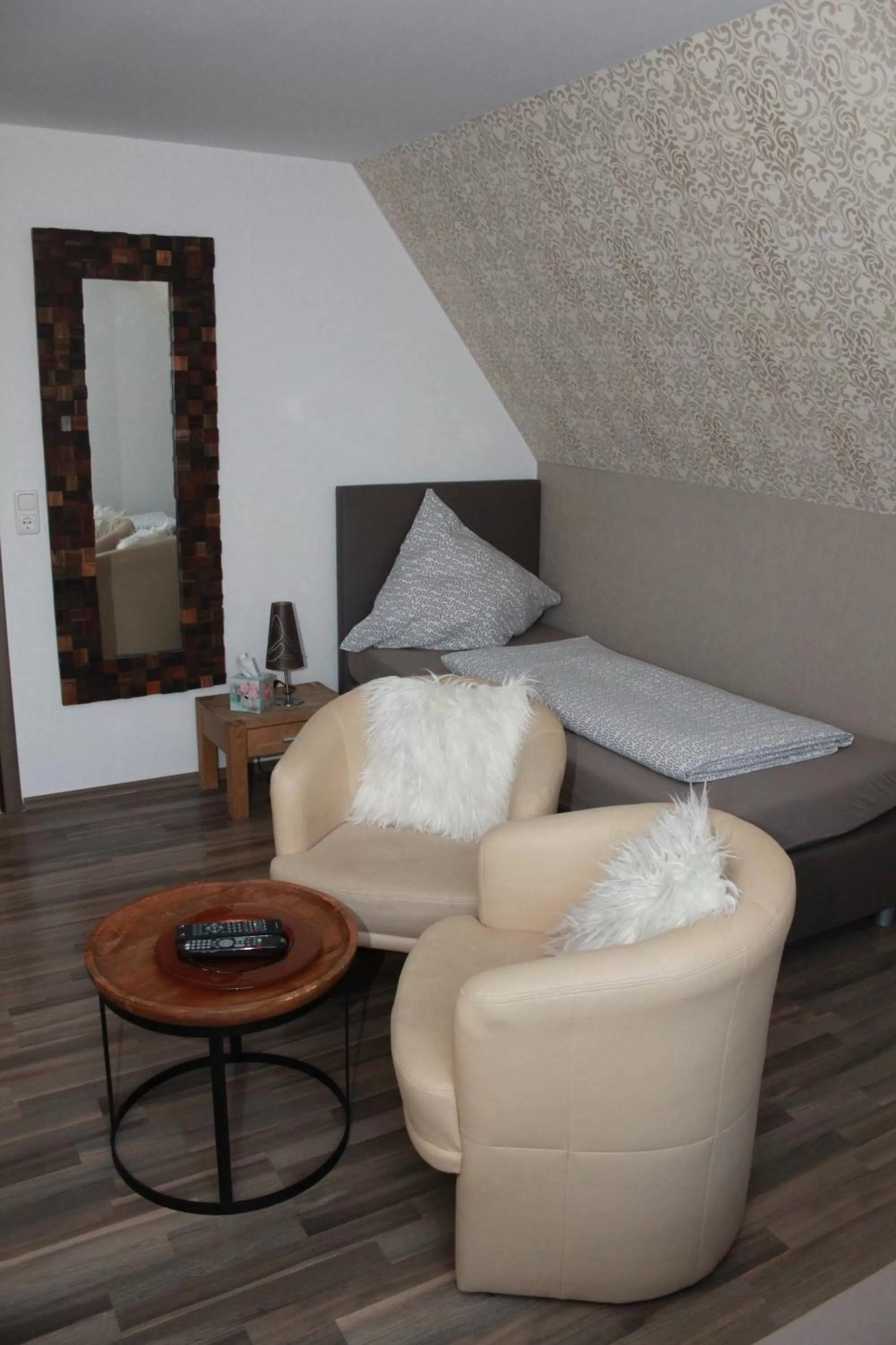 Bed in Gästehaus Chaplin