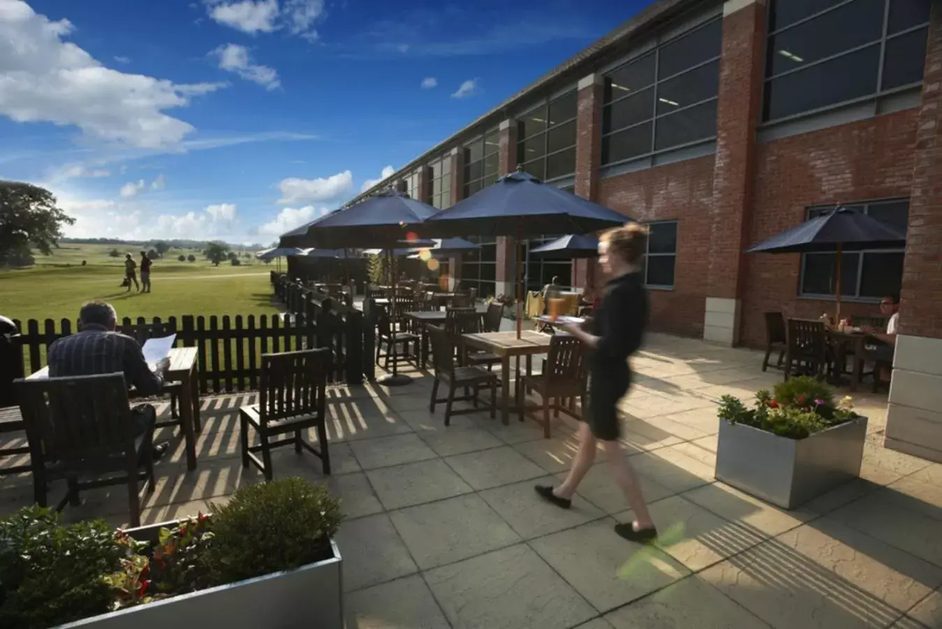 Patio, Restaurant/Places to Eat in The Warwickshire Hotel and Country Club