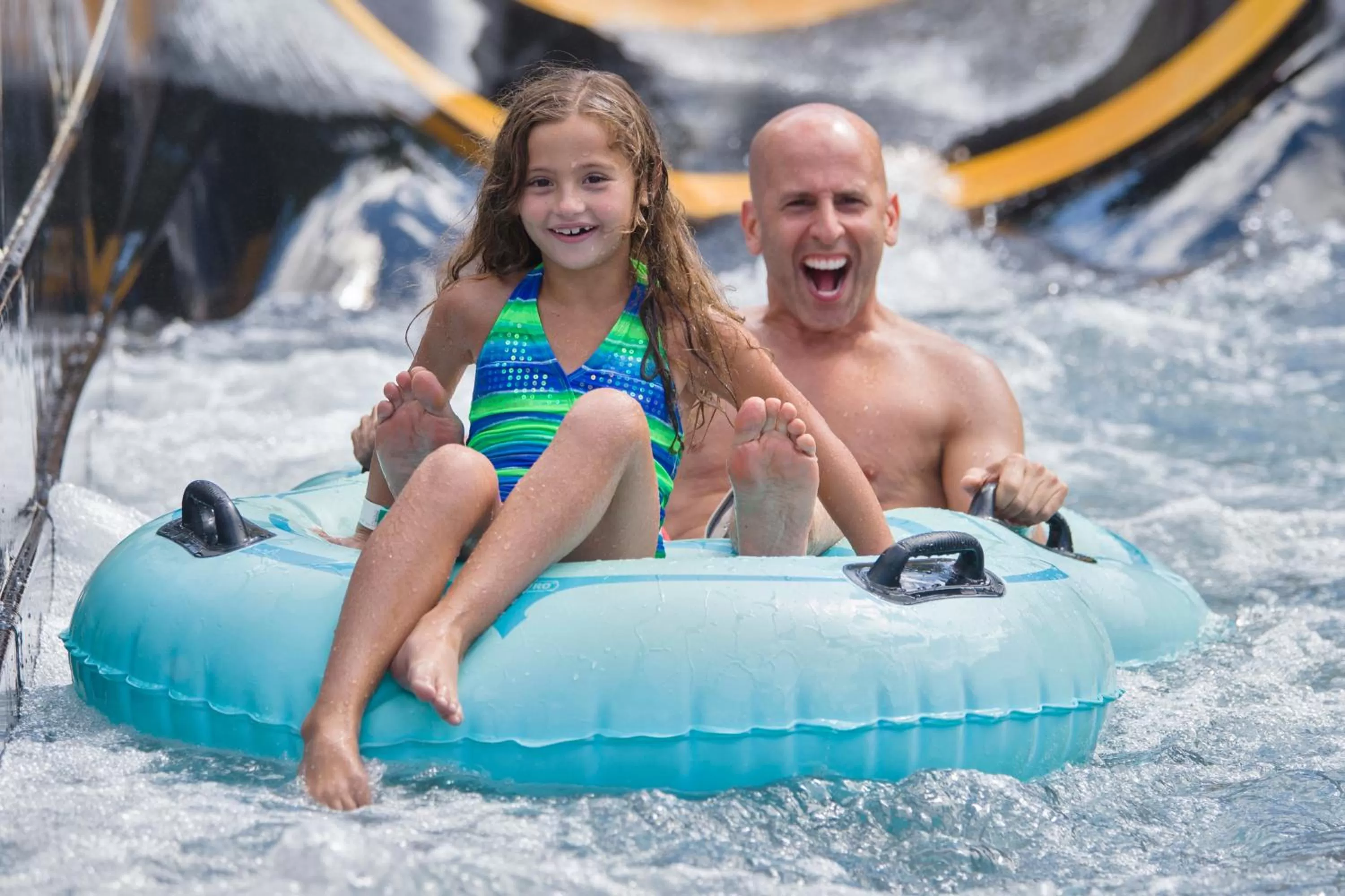 Aqua park in The Appalachian at Mountain Creek