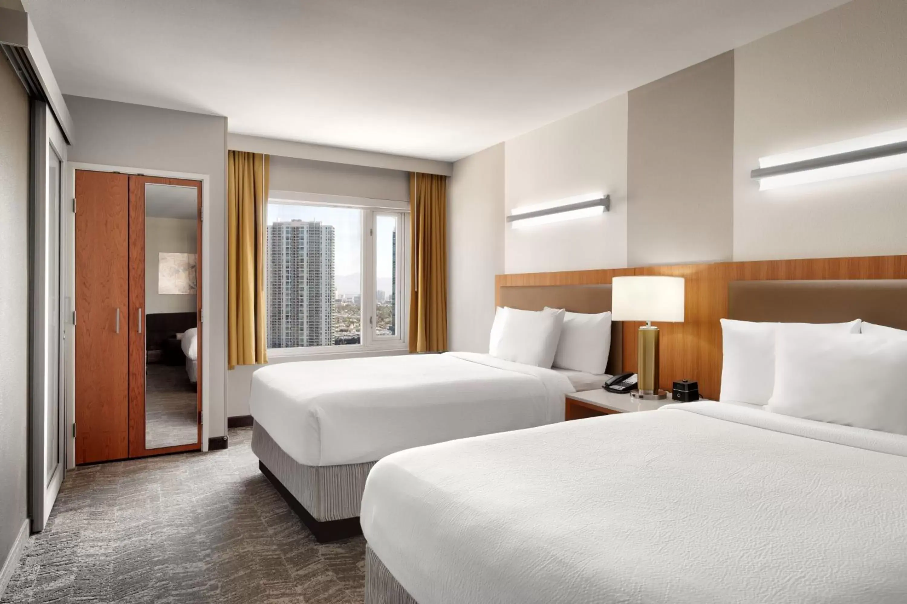 Photo of the whole room, Bed in SpringHill Suites by Marriott Las Vegas Convention Center