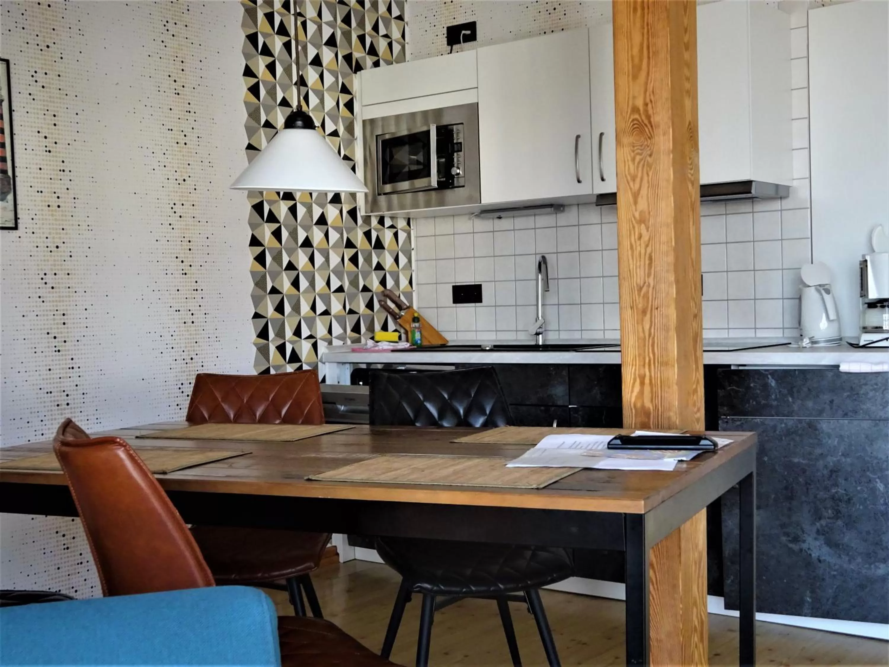 Kitchen or kitchenette in Hotel Pension Zur Fährbrücke