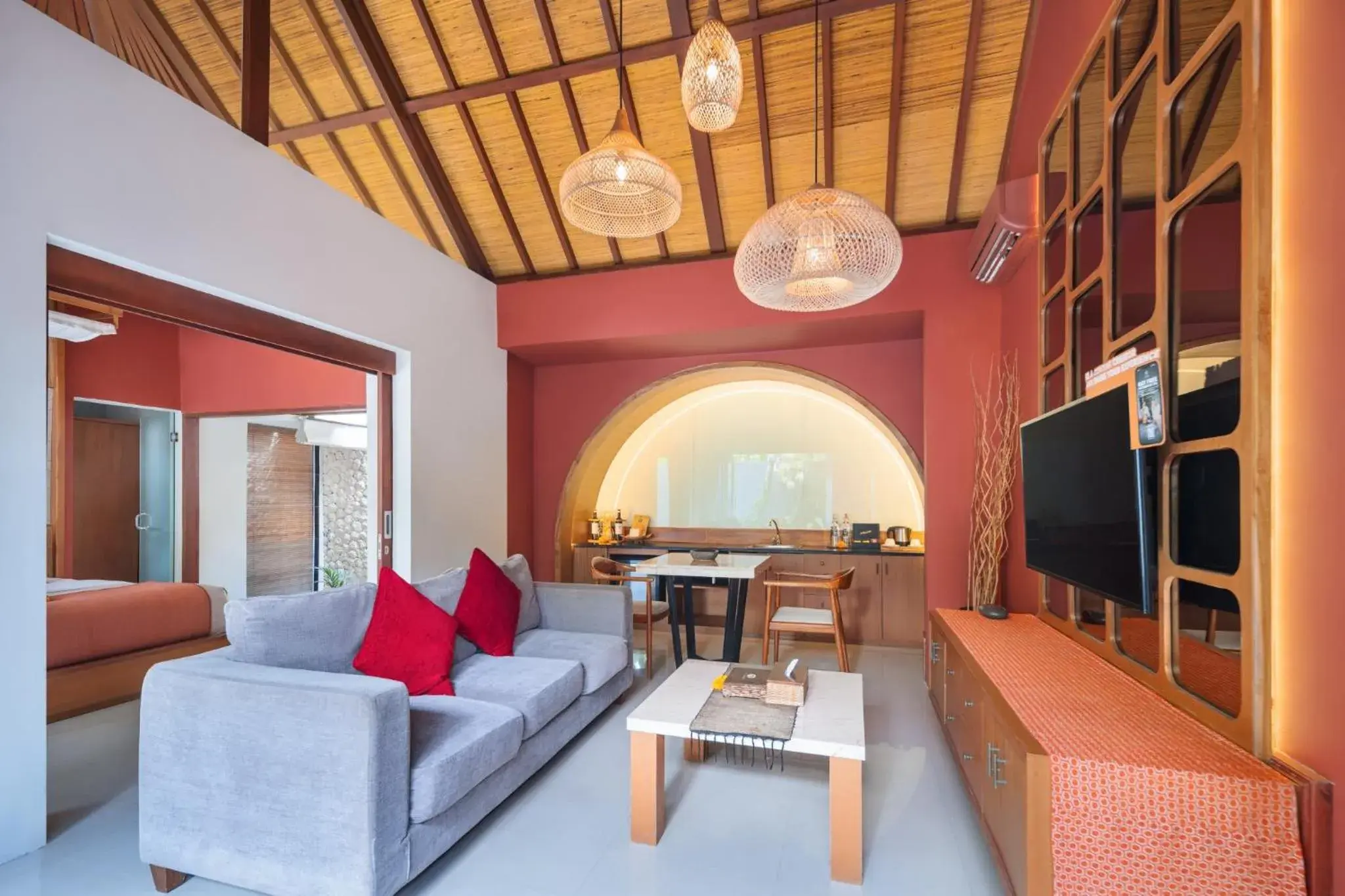 Living room, Seating Area in Seminyak Sanctuary Villa by Ini Vie Hospitality