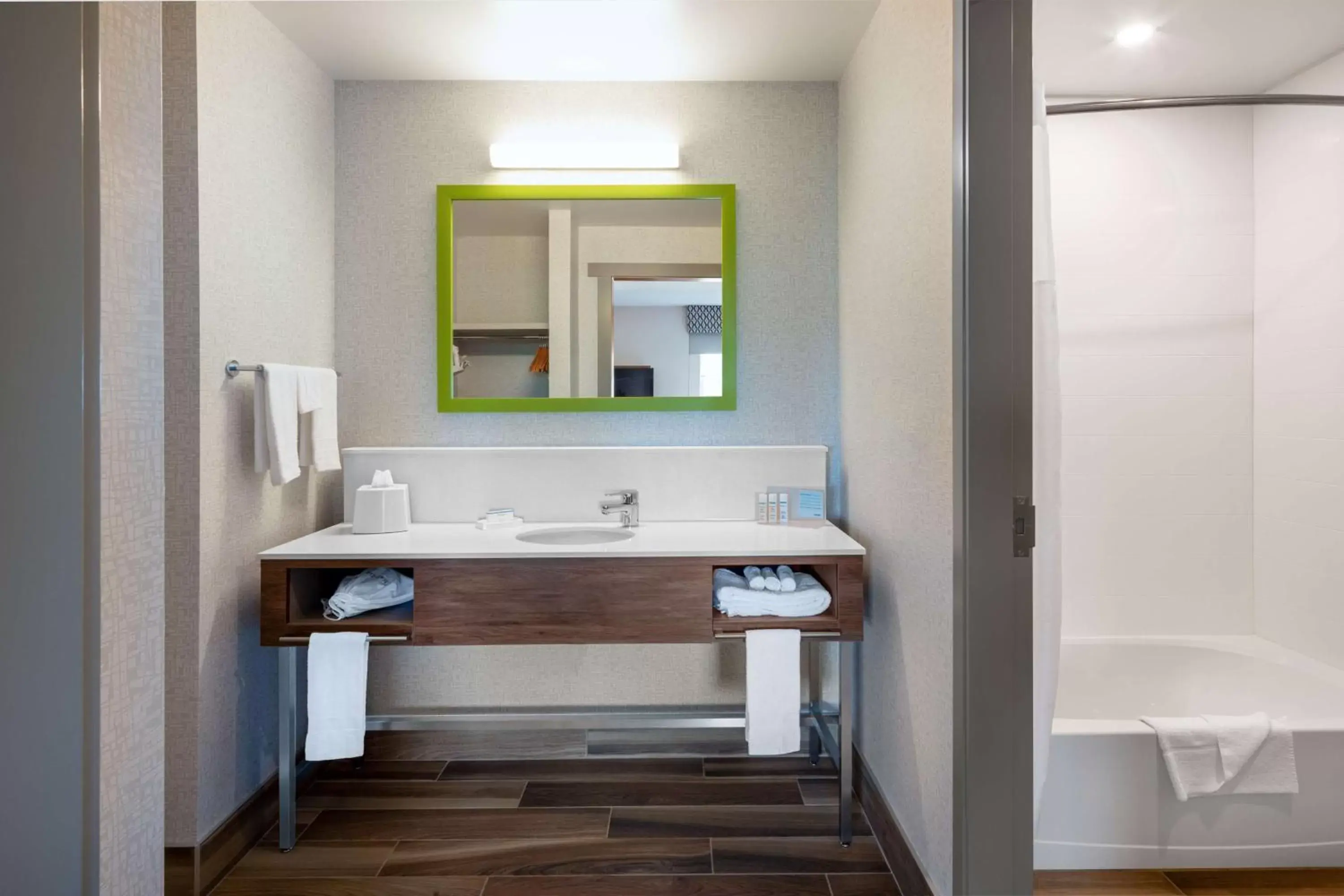 Bathroom in Hampton Inn & Suites Edmonton St. Albert, Ab Bathroom in Hampton Inn & Suites Edmonton St. Albert, Ab