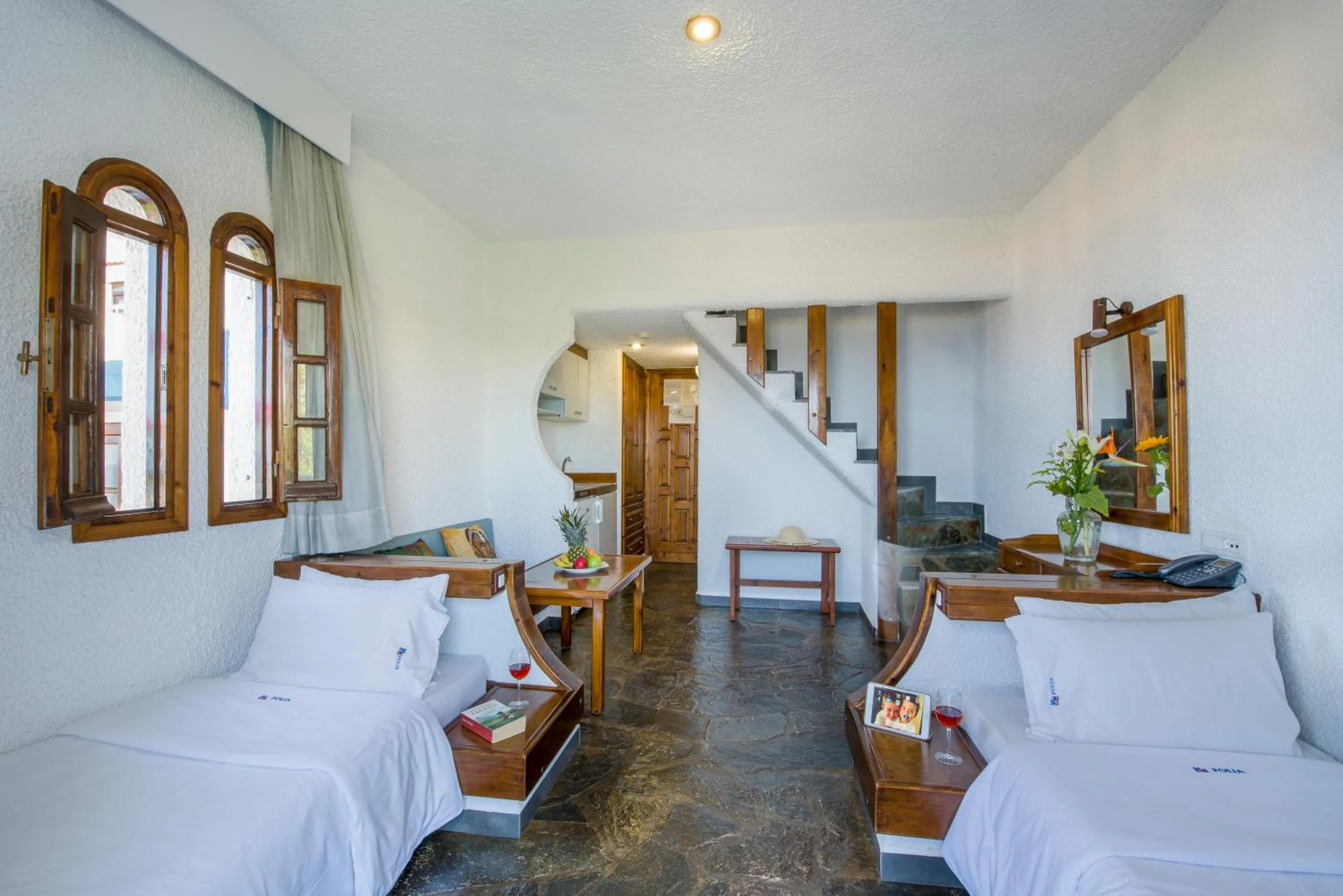 Bed in Folia Apartments Chania