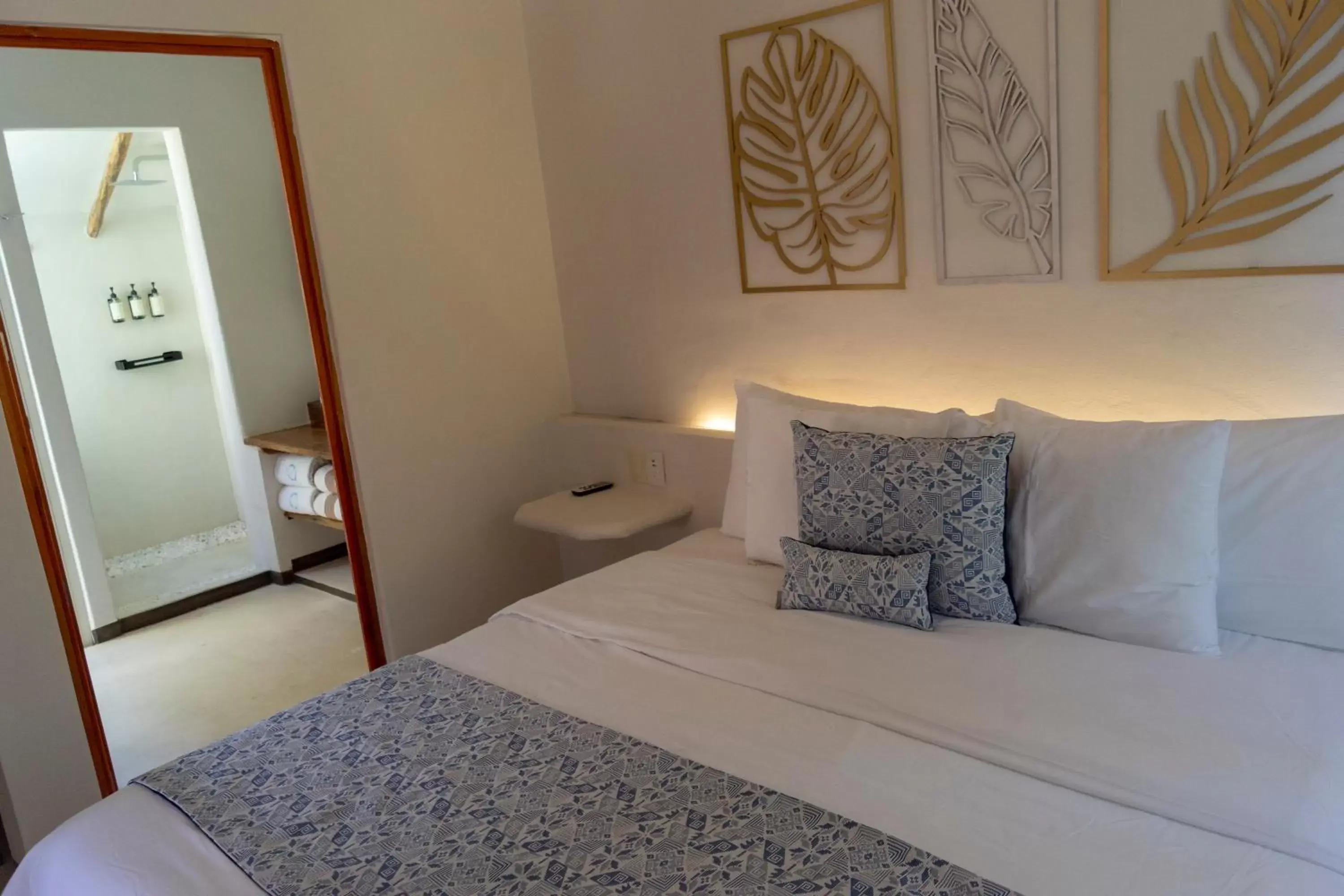 Bed in Hotel Circulo Bacalar