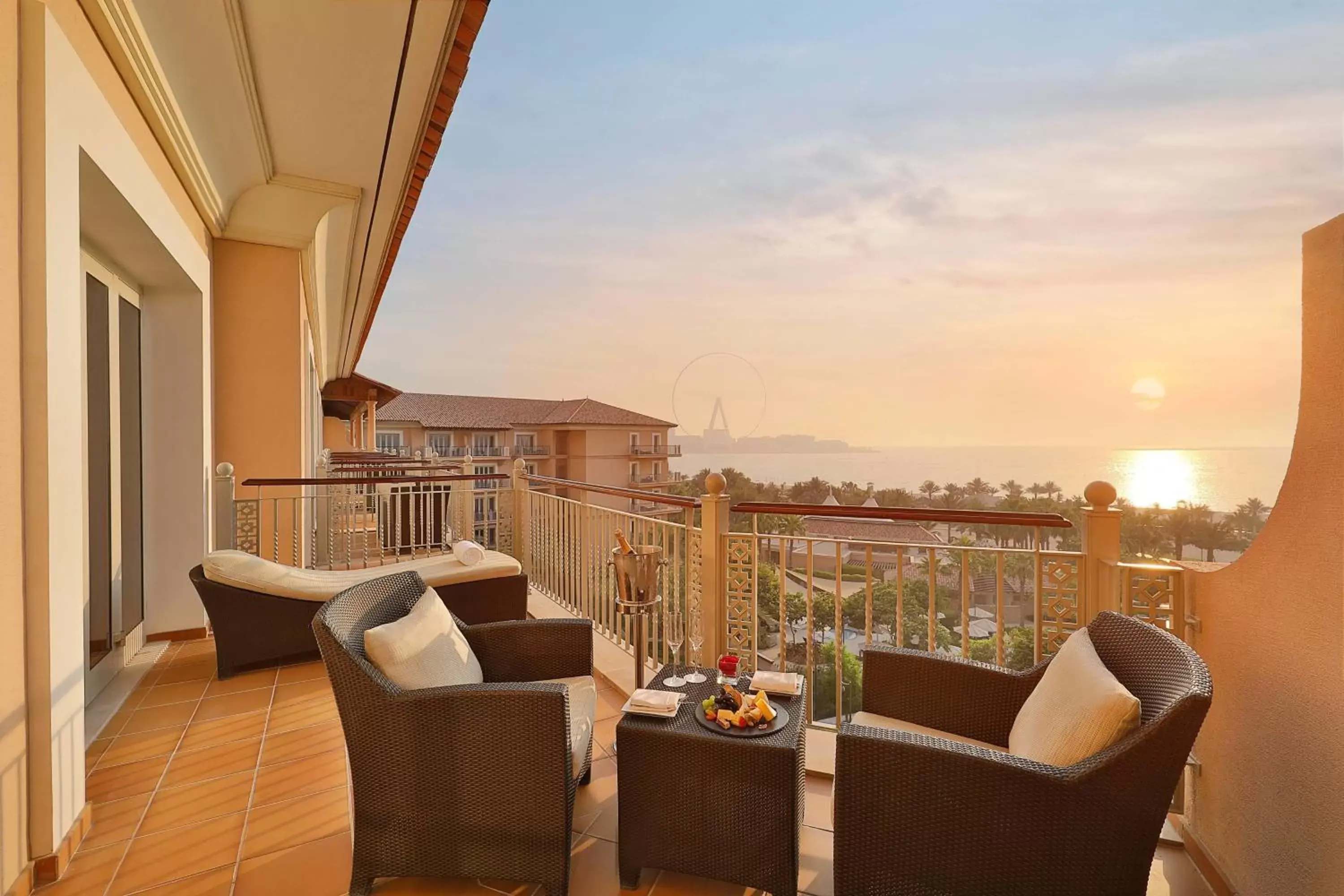 Bedroom, Balcony/Terrace in The Ritz-Carlton, Dubai