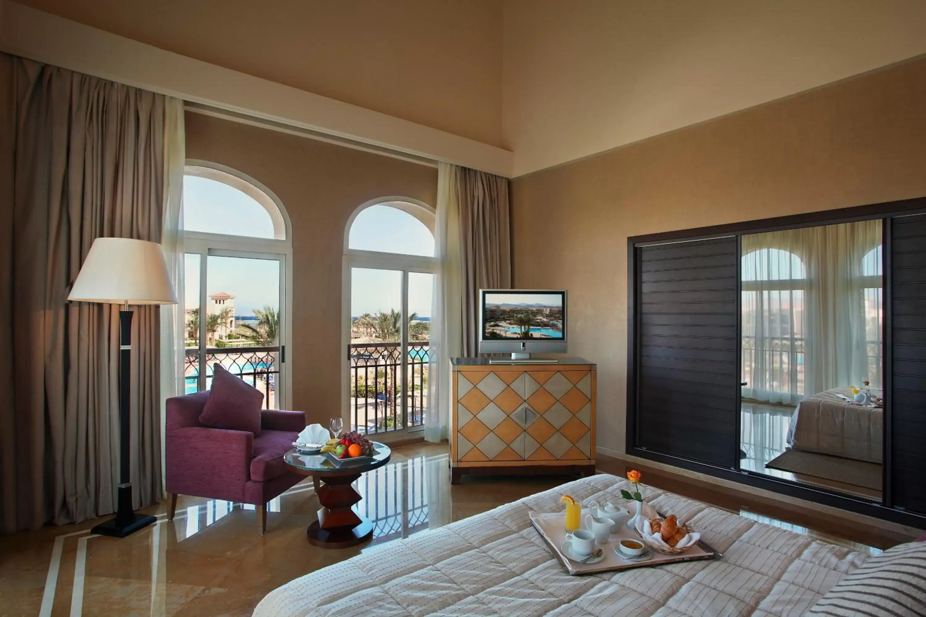 Bedroom, Seating Area in Jaz Mirabel Resort