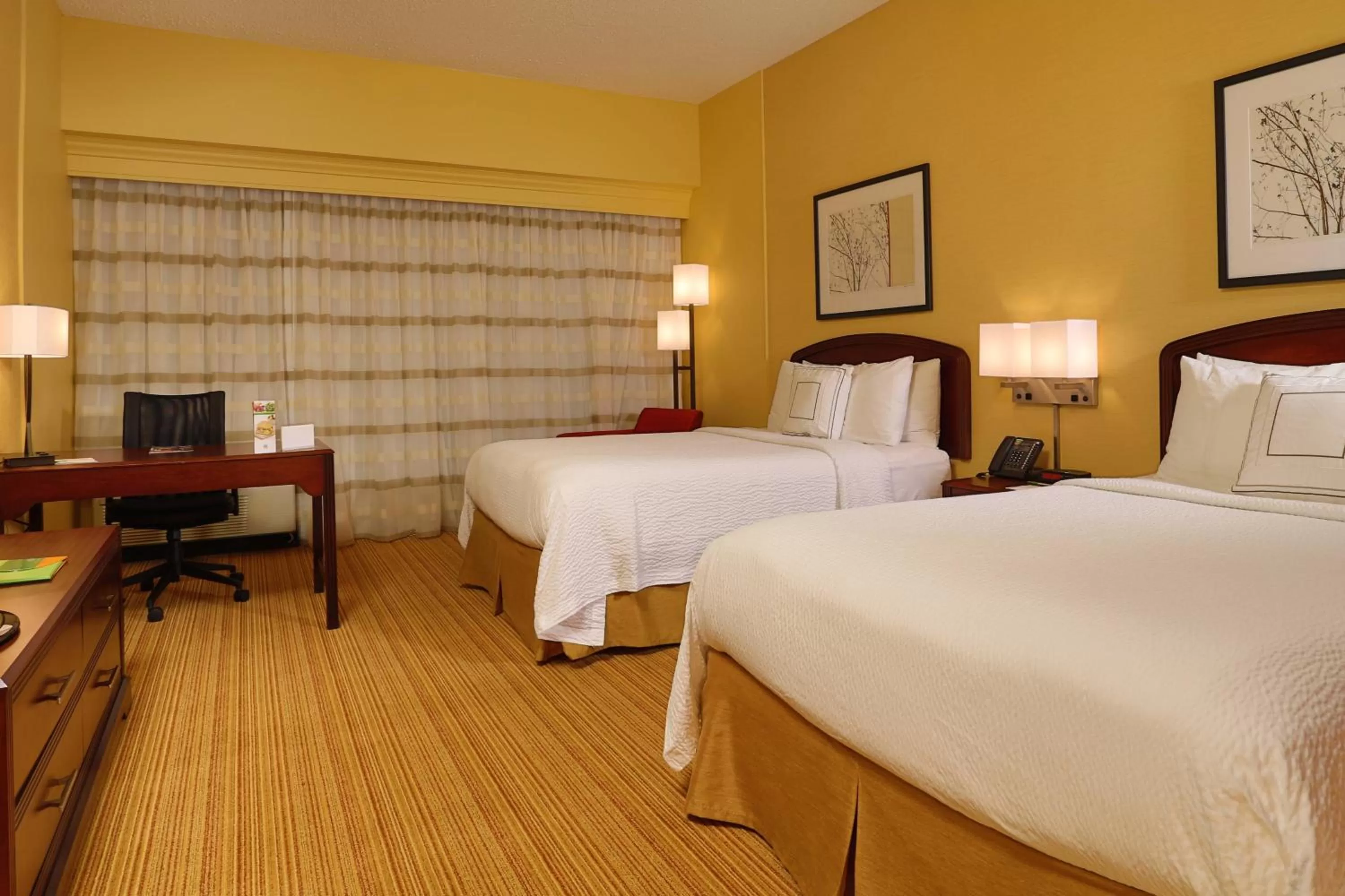 Double Room with Two Double Beds - Hearing Accessible in Courtyard by Marriott Springfield Airport