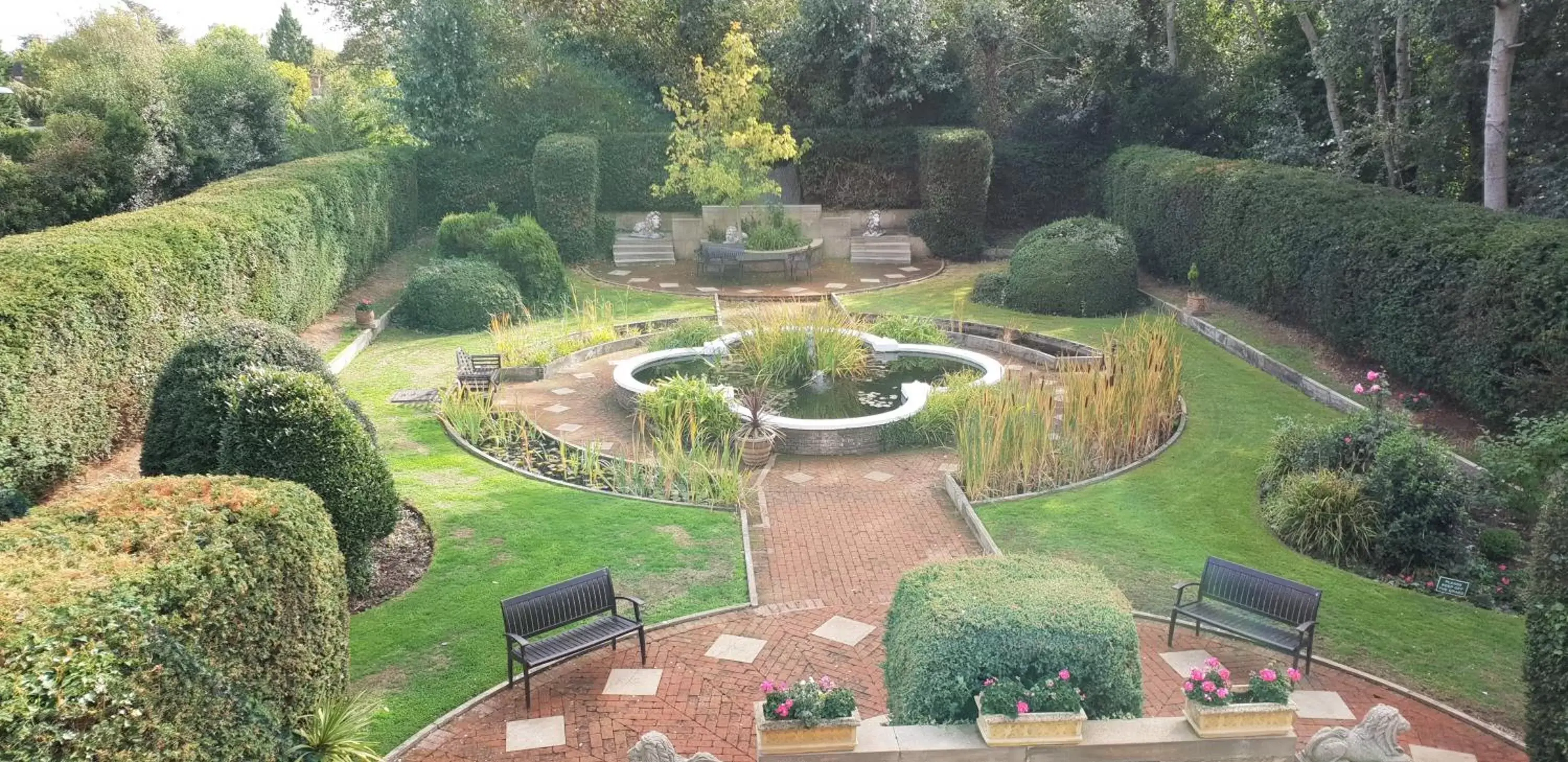 Garden, Bird's-eye View in De Rougemont Manor