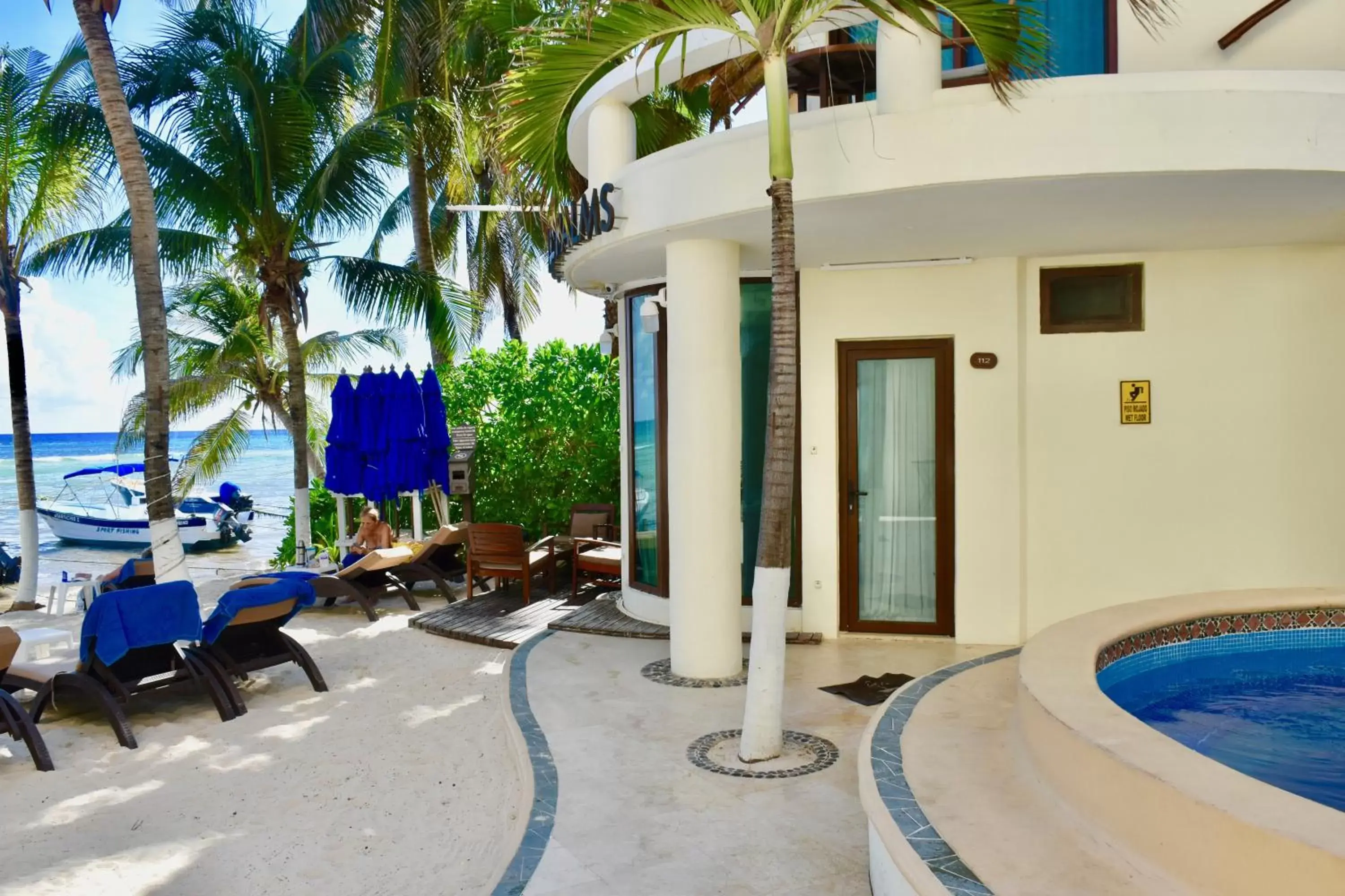 Patio, Swimming Pool in Playa Palms Beach Hotel
