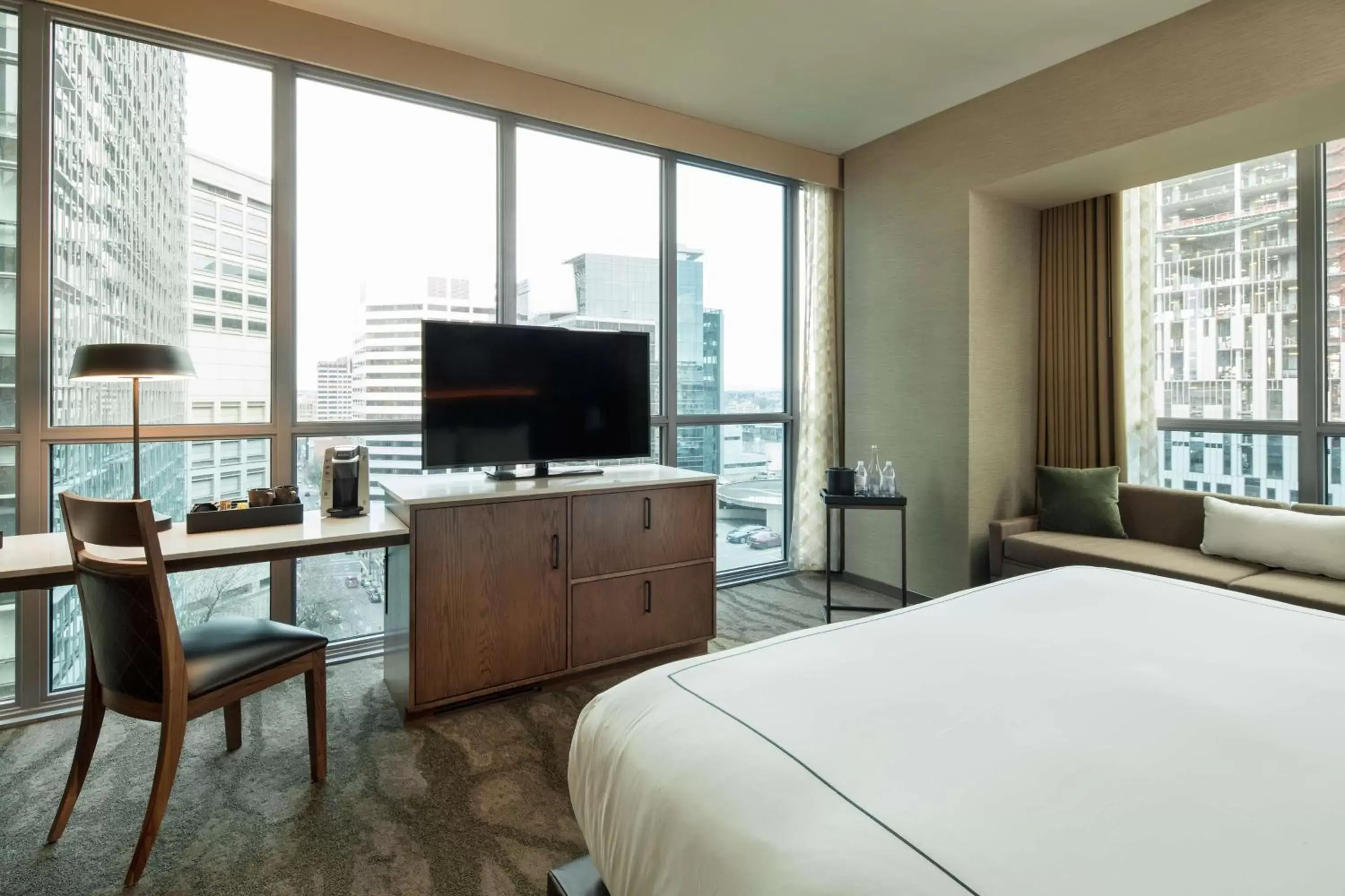 Bedroom, TV/Entertainment Center in The Porter Portland, Curio Collection By Hilton