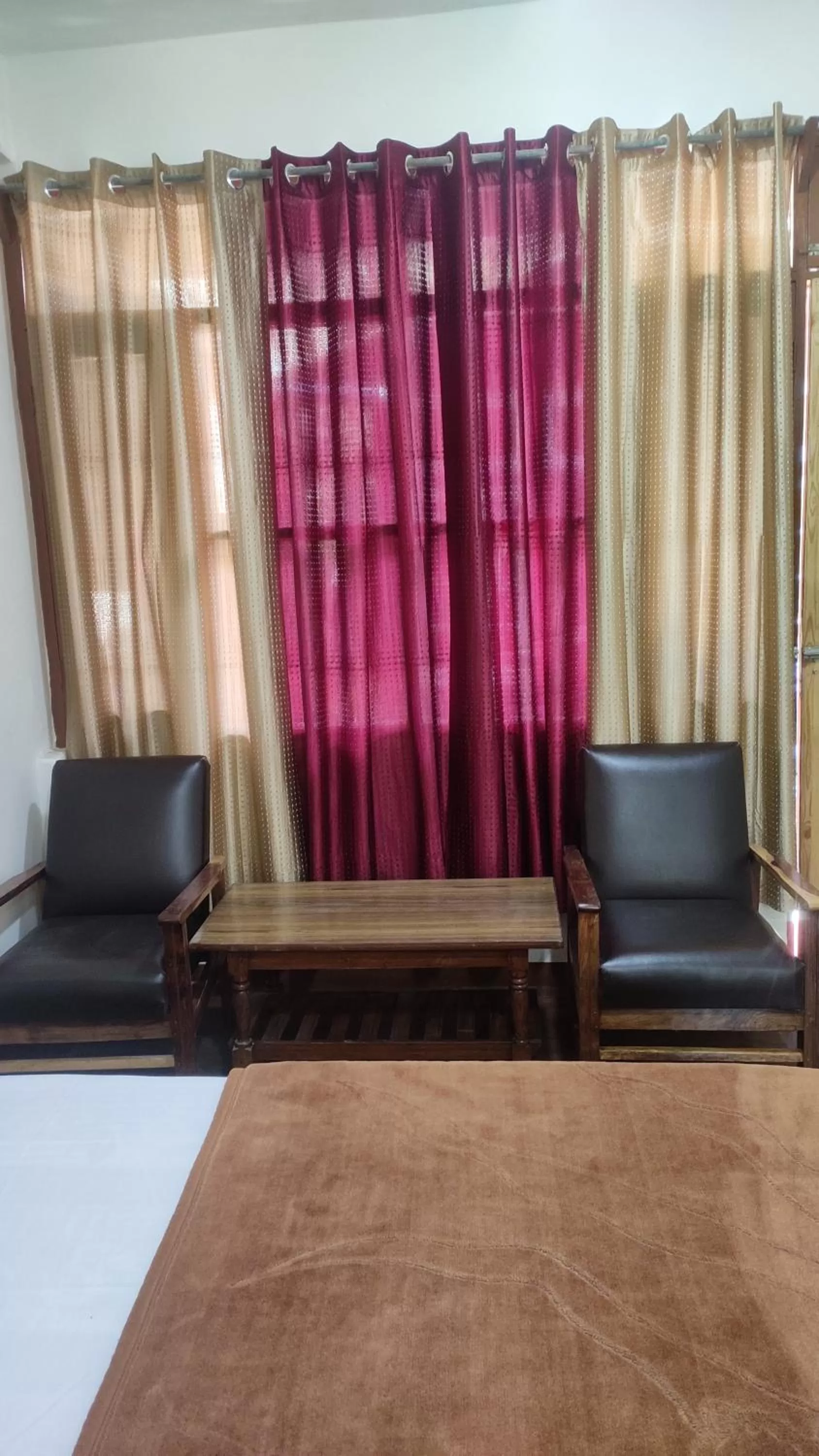 Seating area in The Prasher Lodge Mall Road Manali