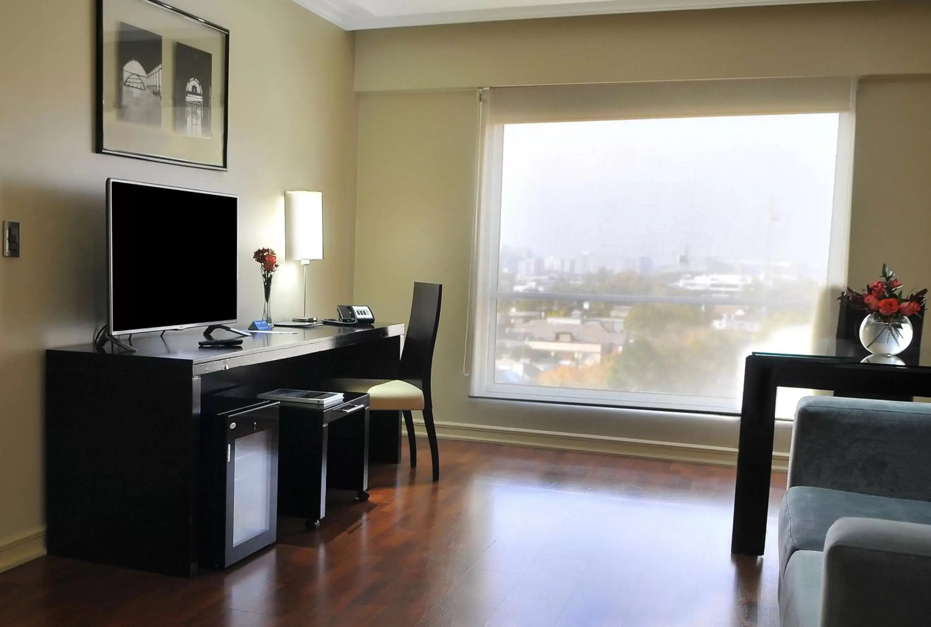 View (from property/room), TV/Entertainment Center in NH Ciudad de Santiago